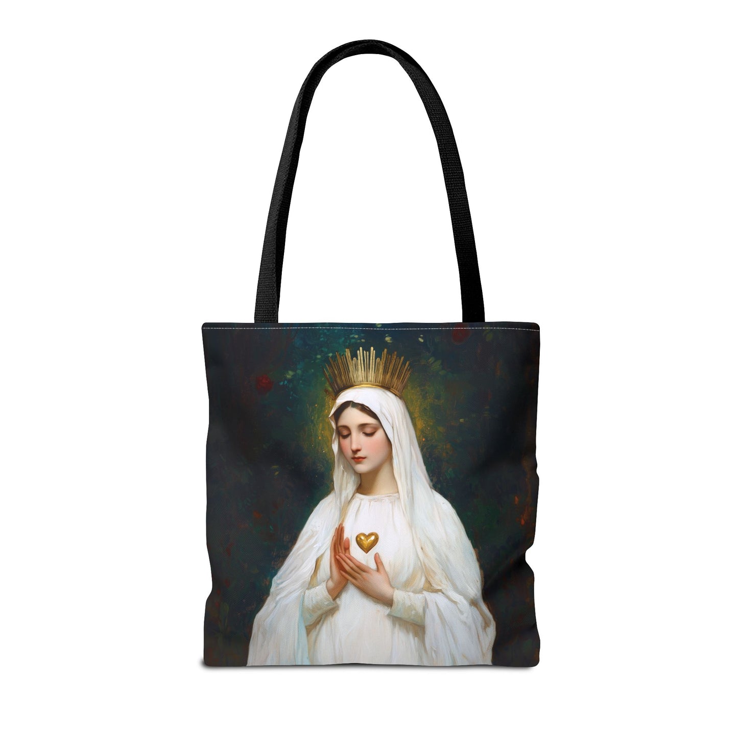 Our Lady of Beauraing - Our Lady of the Golden Heart - Marian Art - Tote Bag - Large Medium Small Faith Art Bag - Tote Purse