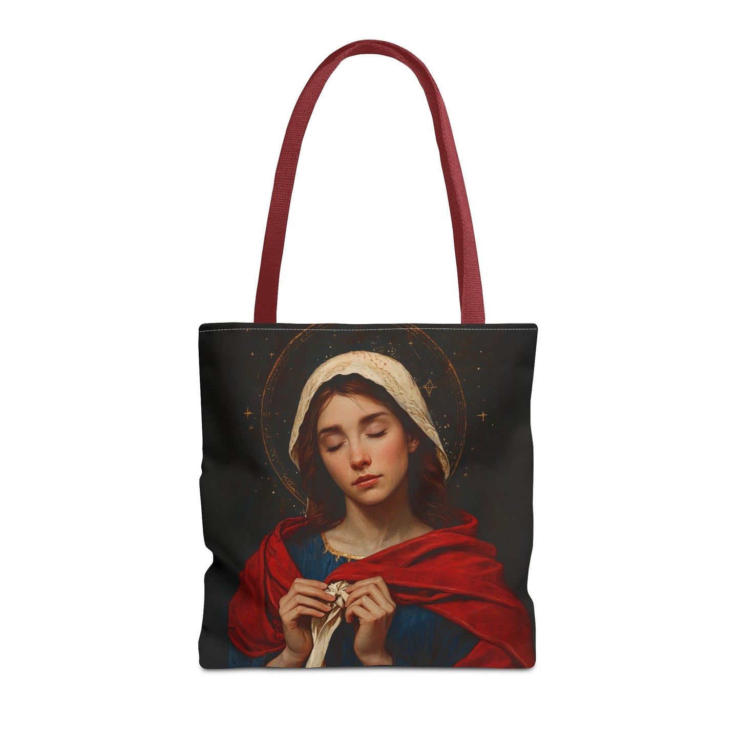 Mary Undoer of Knots - Mother Mary  - Untier of Knots - Marian Art - Tote Bag - Large Medium Small Faith Art Bag - Tote Purse