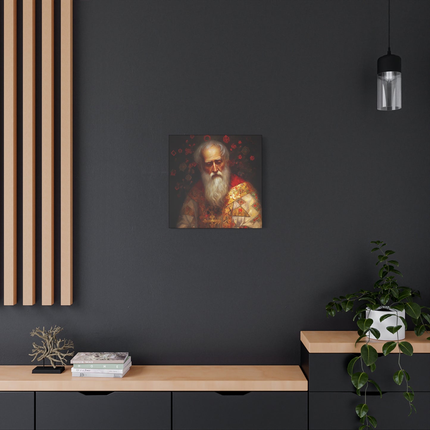 Saint Nicholas - Museum Wrapped Canvas - Sanctified Souls Print - Religious Art for your Home - Father Christmas - Catholic Christmas