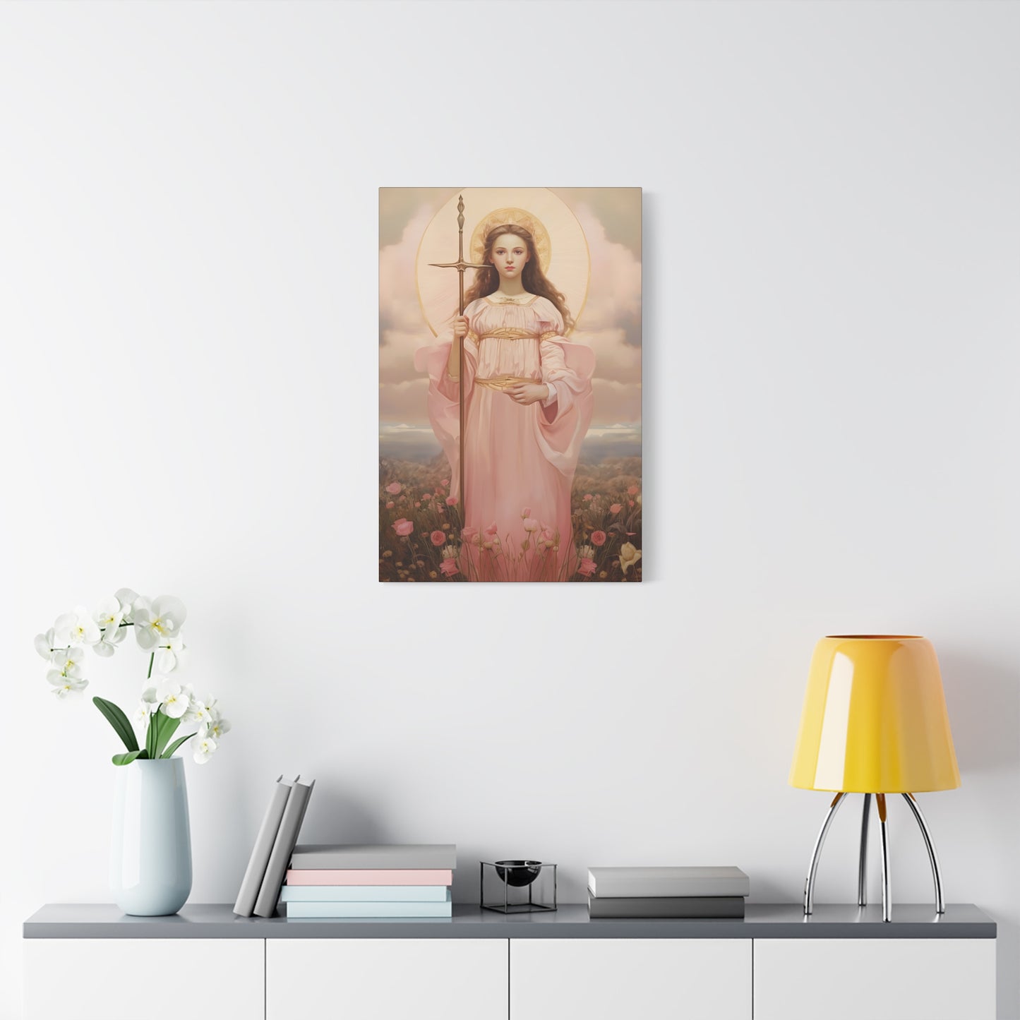 Saint Philomena Canvas Print - Multiple Sizes - Catholic Home art - Museum Wrapped Canvas - Sanctified Souls Print
