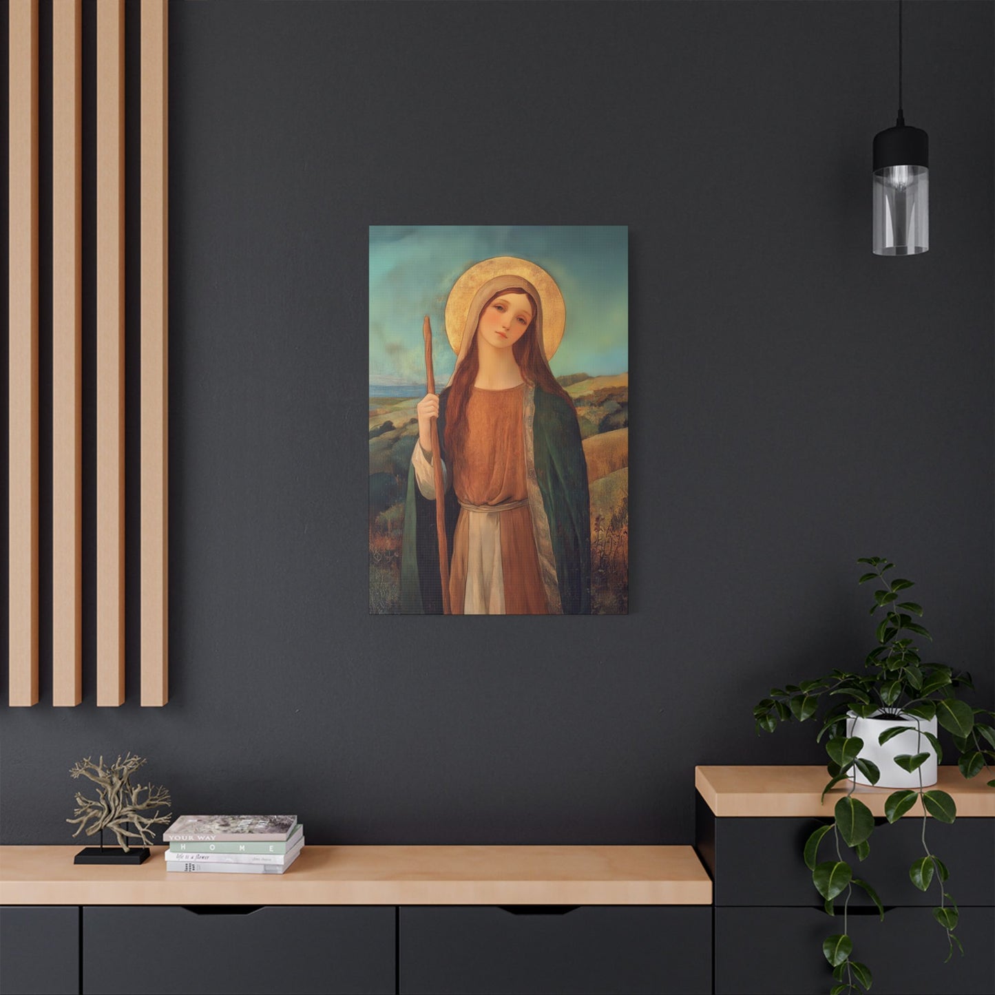 Saint Breage // Saint Breaca -  Wrapped Canvas Print - Multiple Sizes - Catholic Home art Matte Canvas, Stretched