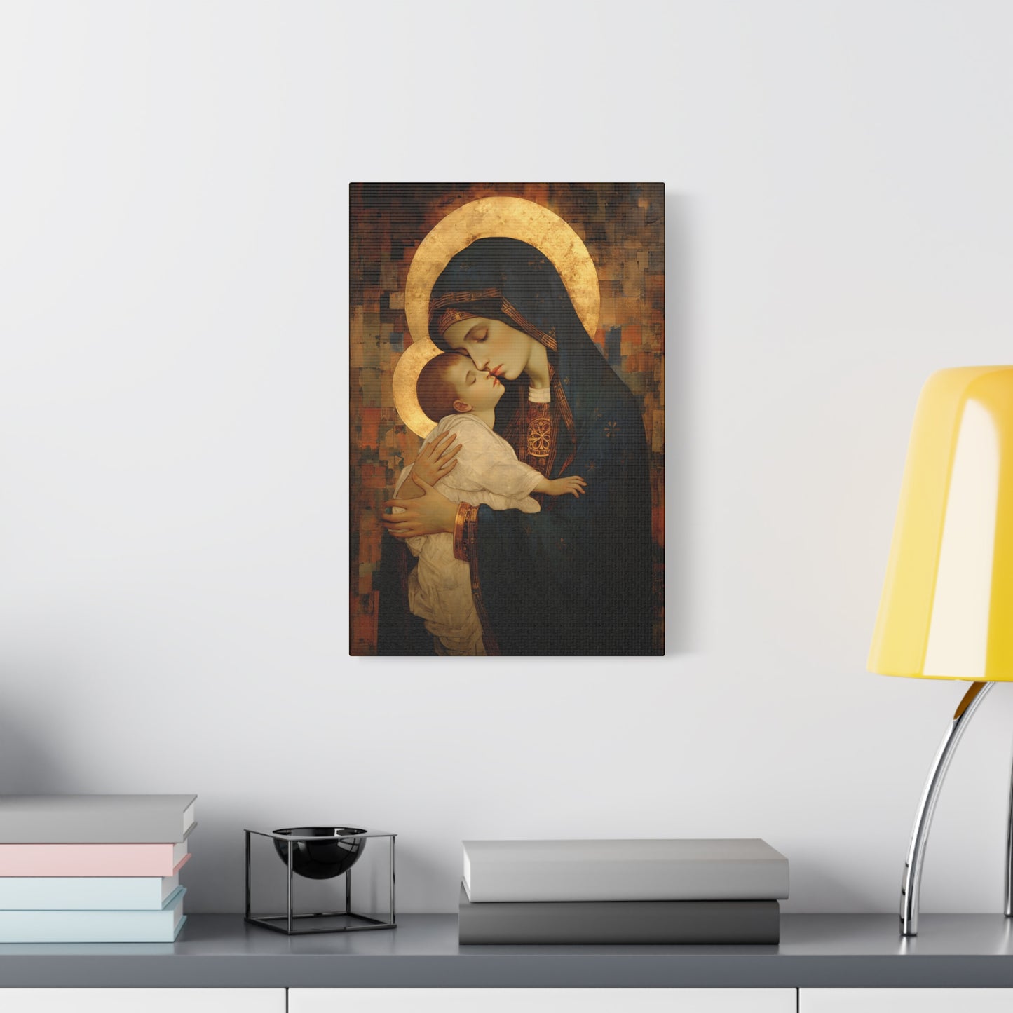Mother of Mercy - Museum Wrapped Canvas - Sanctified Souls Print - Religious Art for your Home - The Virgin Mary and The Christ Child