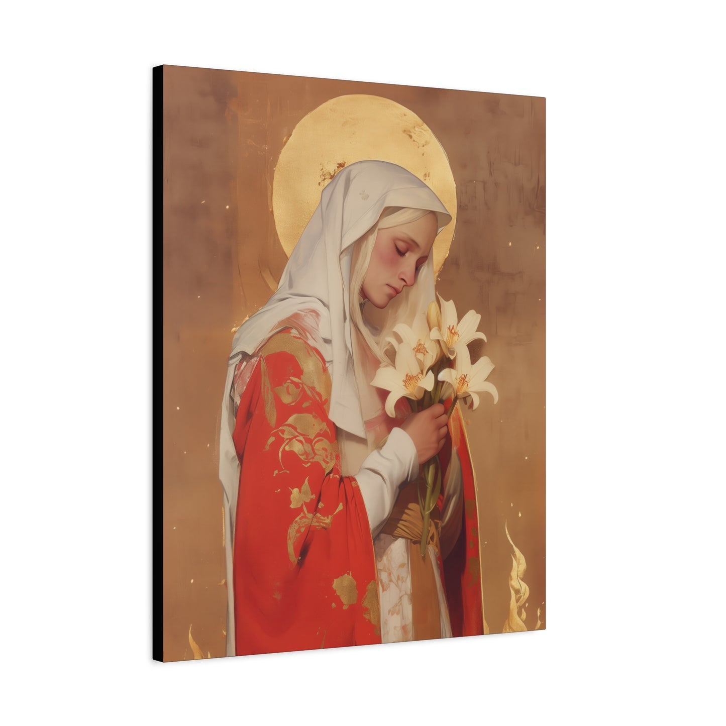 Saint Faith of Agen - Gallery Wrapped Canvas - Print - Religious Art for your Home - Catholic Art
