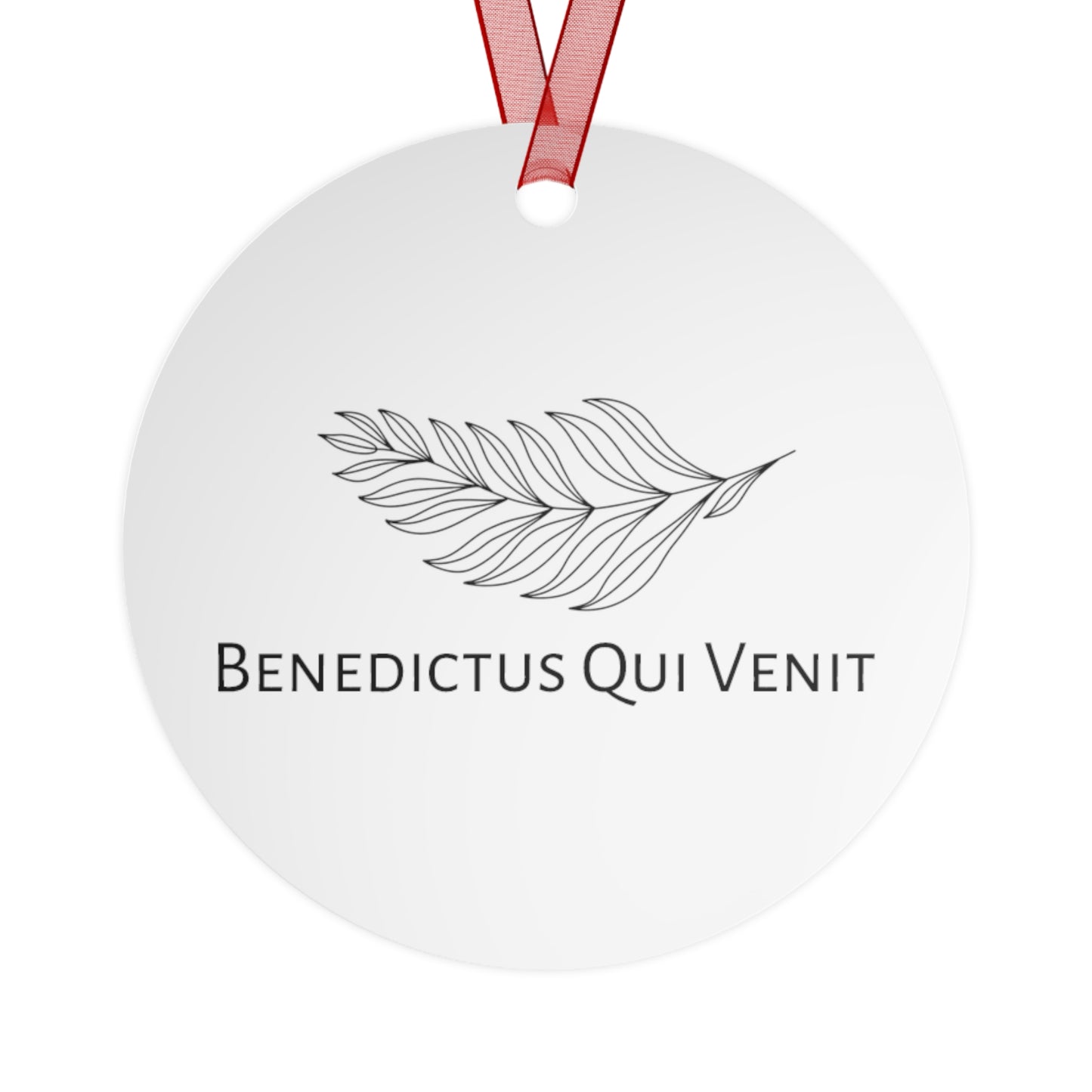 Benedictus Qui Venit (Blessed is He who comes) Ornament - Religious Holiday Christmas Ornament and Keepsake - Double sided Keepsake