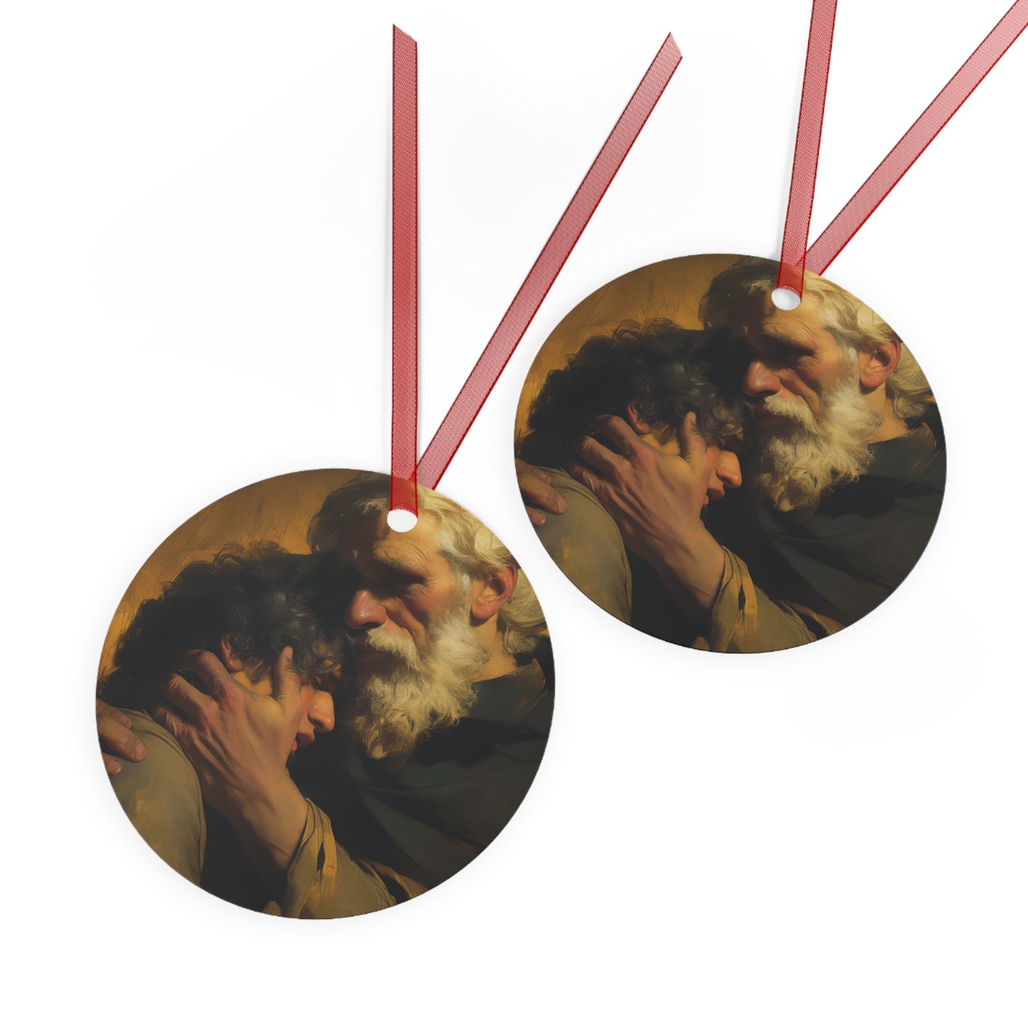 The Return of the Prodigal Son - Metal Ornament - Religious Holiday Christmas Ornament and Keepsake