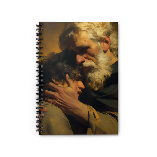 The Return of the Prodigal Son - Sanctified Souls Art - Religious Based Notebook - Spiral Notebook
