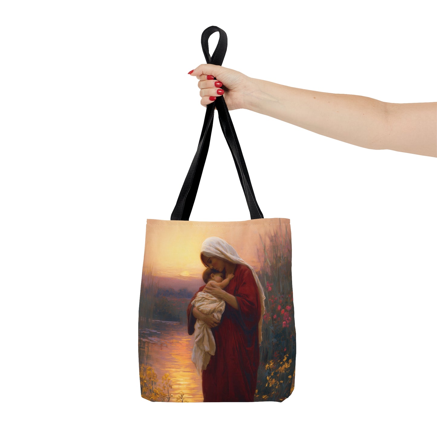 Saint Elizabeth, Mother to John the Baptist Tote Bag - Large Medium Small Faith Art Bag - Catholic Faith Purse - Double Sided