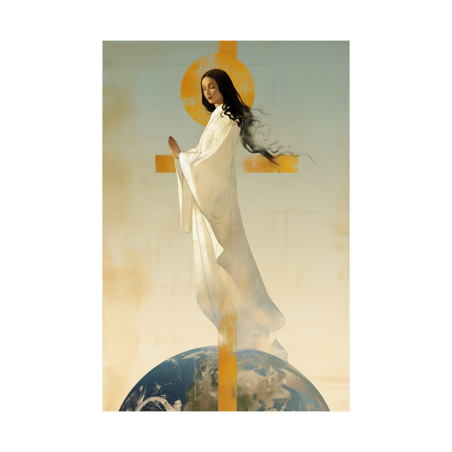 Our Lady of Akita - Mother Mary - Sanctified Souls Print - Multiple Sizes - Premium Matte Vertical Posters