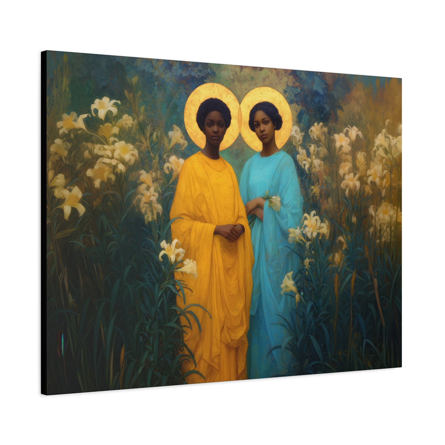 Saint Perpetua and Saint Felicity -  Museum Wrapped Canvas - Sanctified Souls Print - Religious Art for your Home - Catholic Saint Art