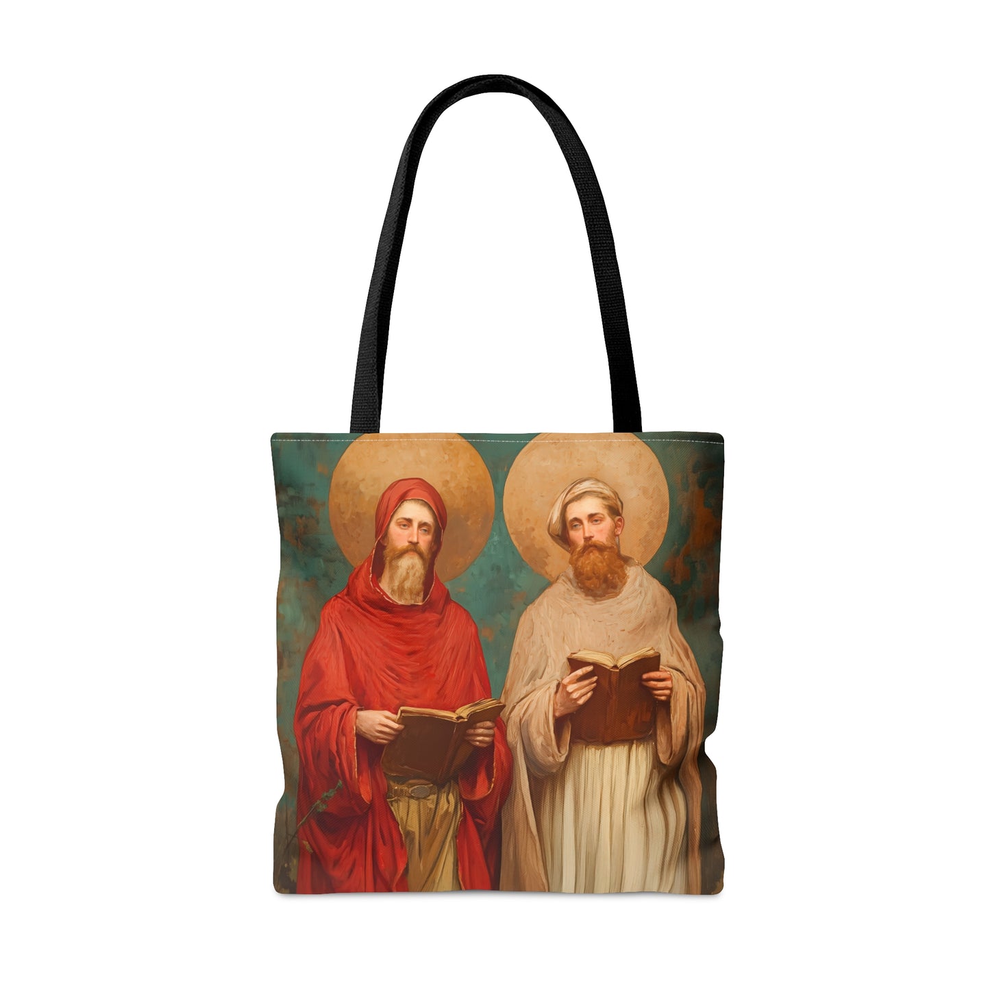 Saints Cosmas and Damian - Tote Bag - Large Medium Small Faith Art Bag - Bible Study Faith Purse - Double Sided Prayer Tote