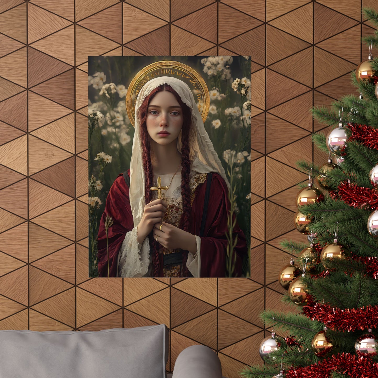 Saint Hilaria - Sanctified Souls Print - Multiple Sizes - Premium Matte Vertical Posters