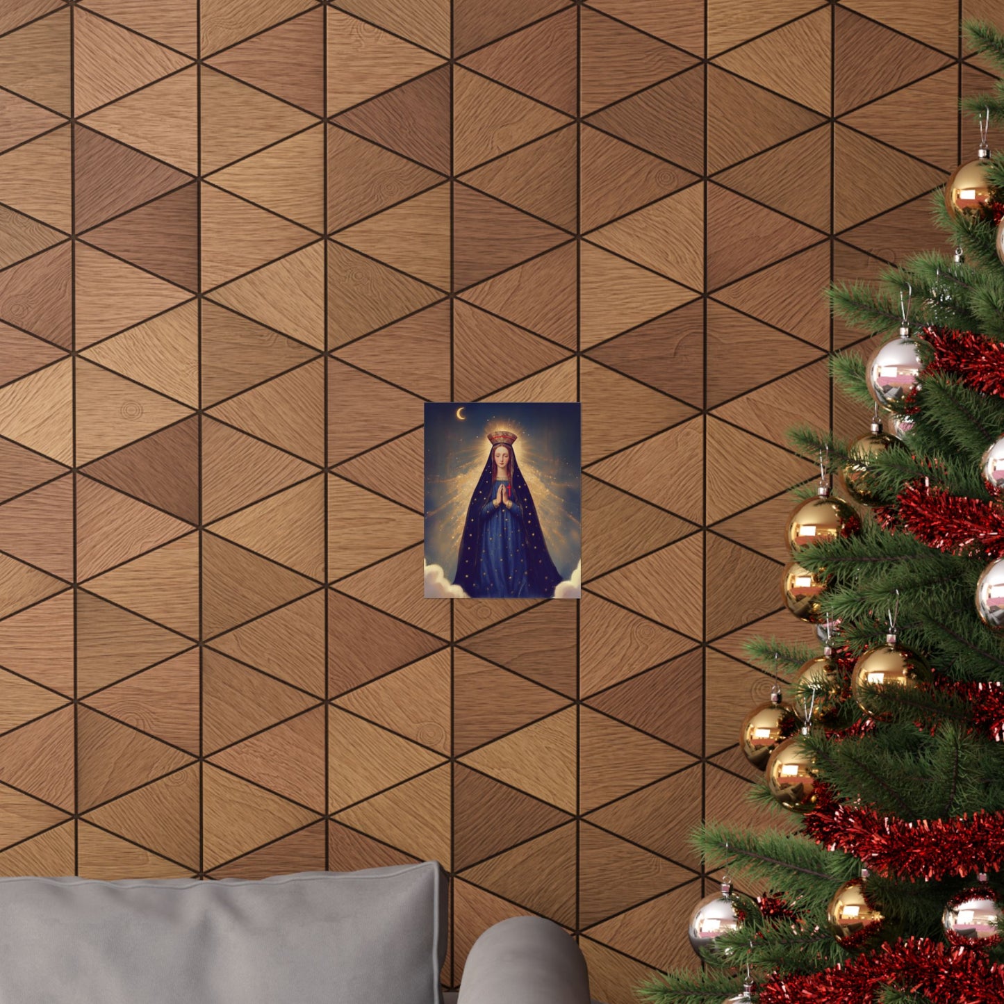 Our Lady of Pontmain -  Sanctified Souls Print - Multiple Sizes - Premium Posters - Catholic Art - Christian Home - Mother Mary Art