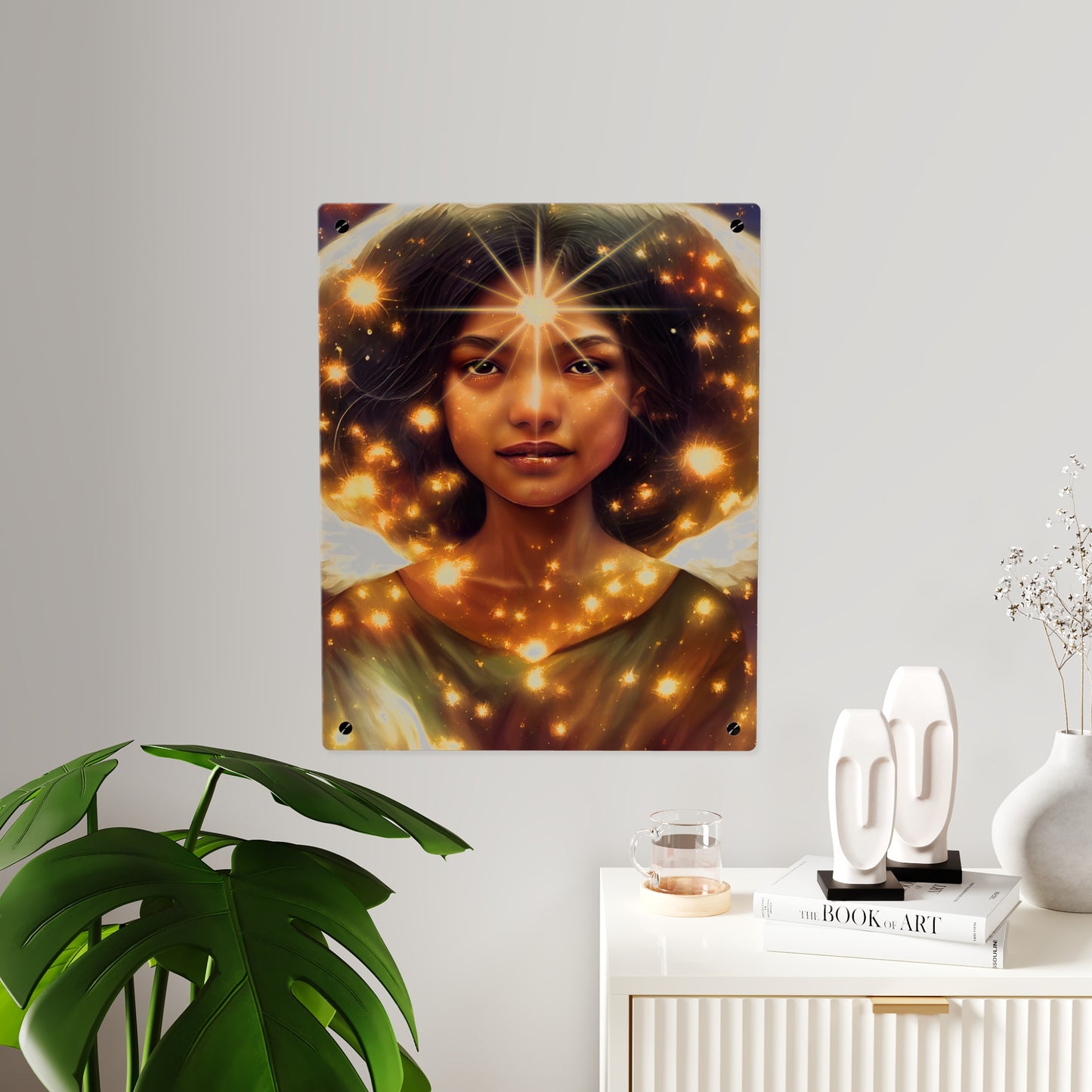 Uriel Acrylic Wall Art Panel - Ready to Hang Acrylic Print - Guardian Angel Art - Divine Magic Angel Oracle Art - Spiritual based work