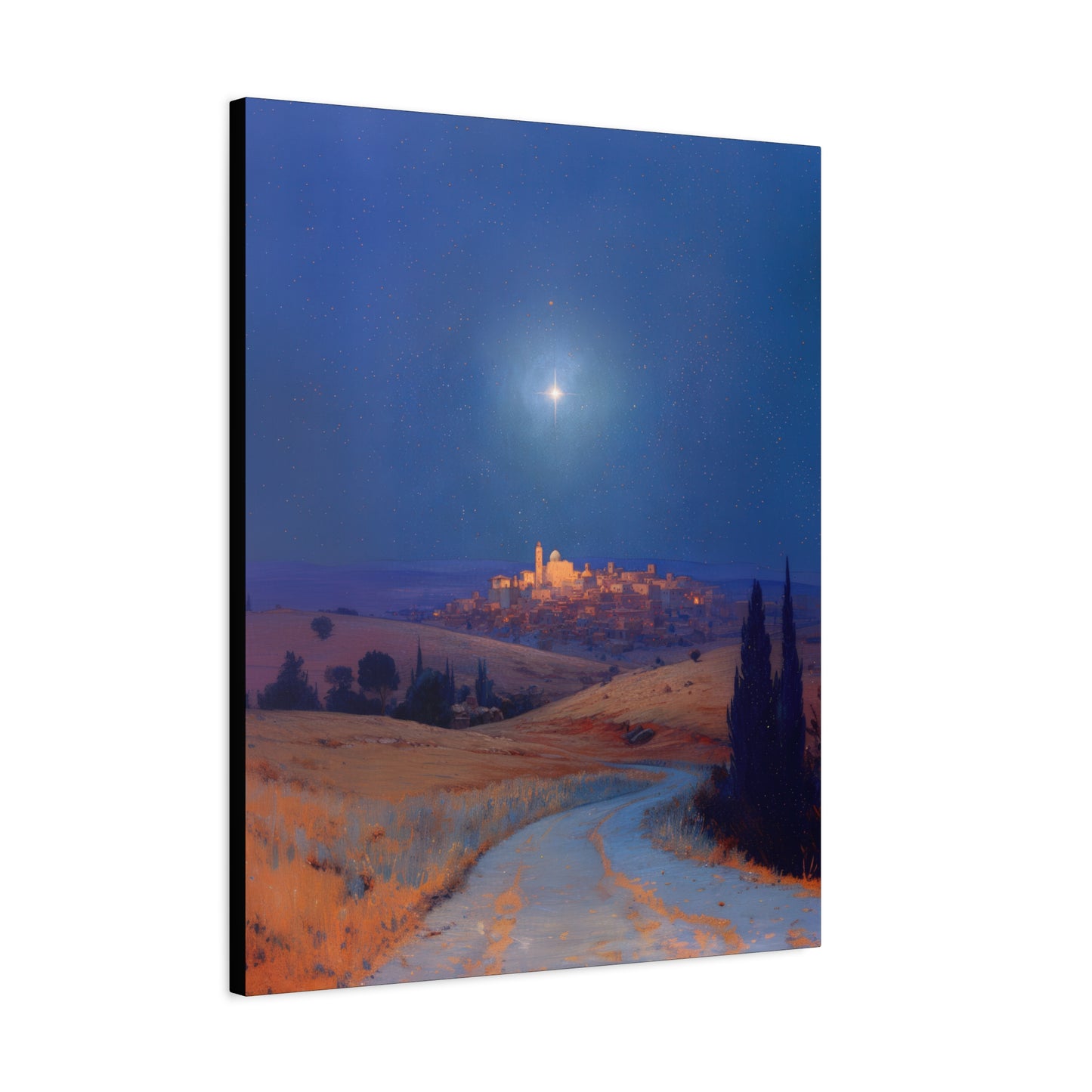 Bethlehem Wrapped in the Light of His Coming - Gallery Wrapped Canvas - Print - Religious Art for your Home - Catholic