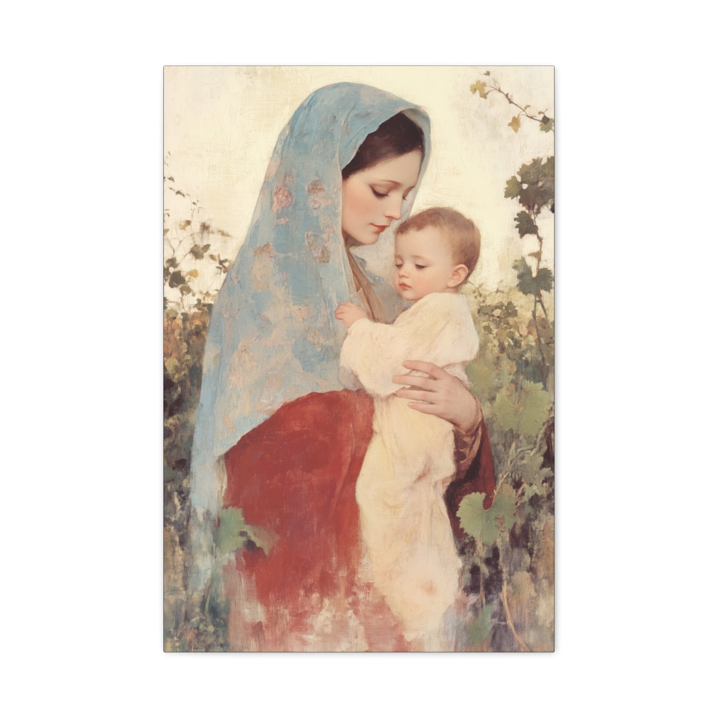 Our Lady of the Grapes / Out Lady of the Harvest - Gallery Wrapped Canvas - Print - Religious Art for your Home - Catholic Art