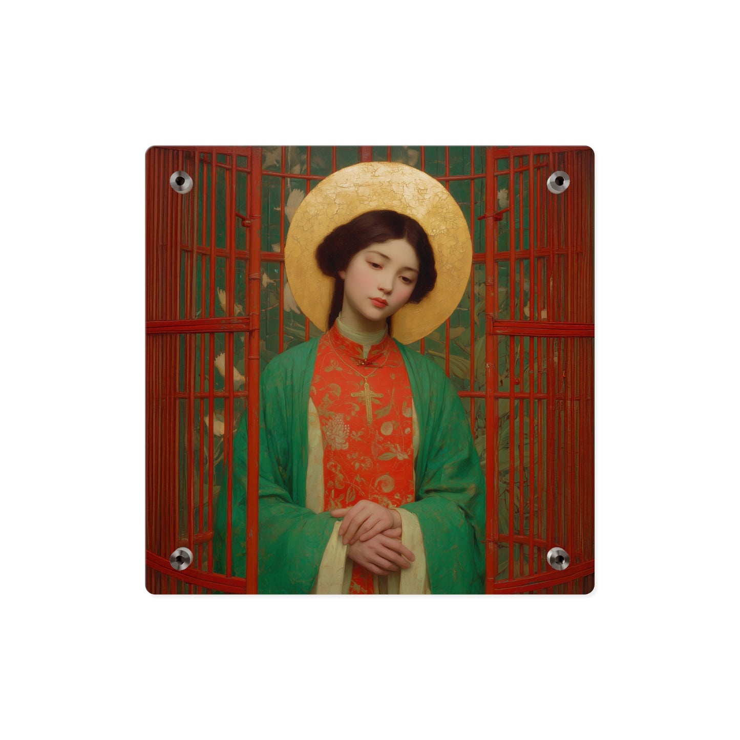 Saint Agnes Tsao Kou Ying  Wall Art Panel - Ready to Hang Acrylic Print - Catholic Saint Art - Patron Saint Print - No Frame needed