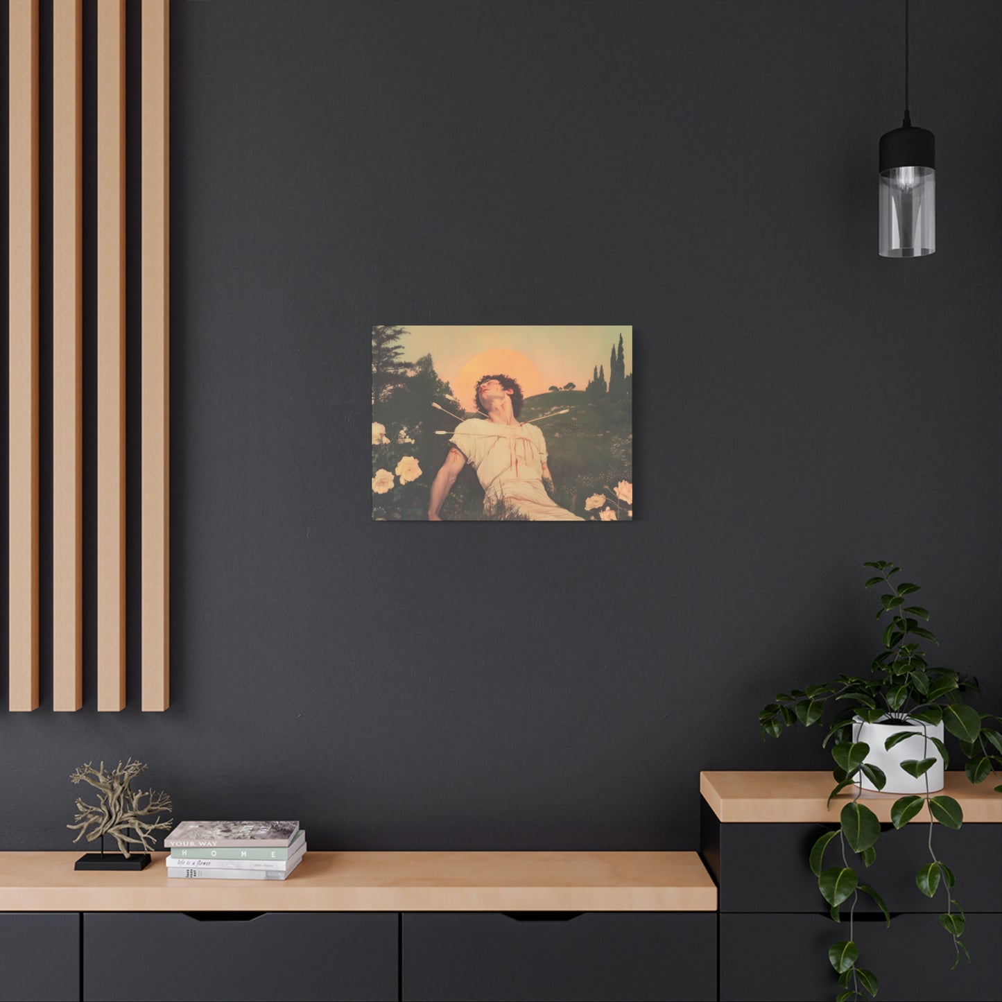 Saint Sebastian -  Museum Wrapped Canvas - Sanctified Souls Print - Religious Art for your Home - Catholic Patron Saint Art