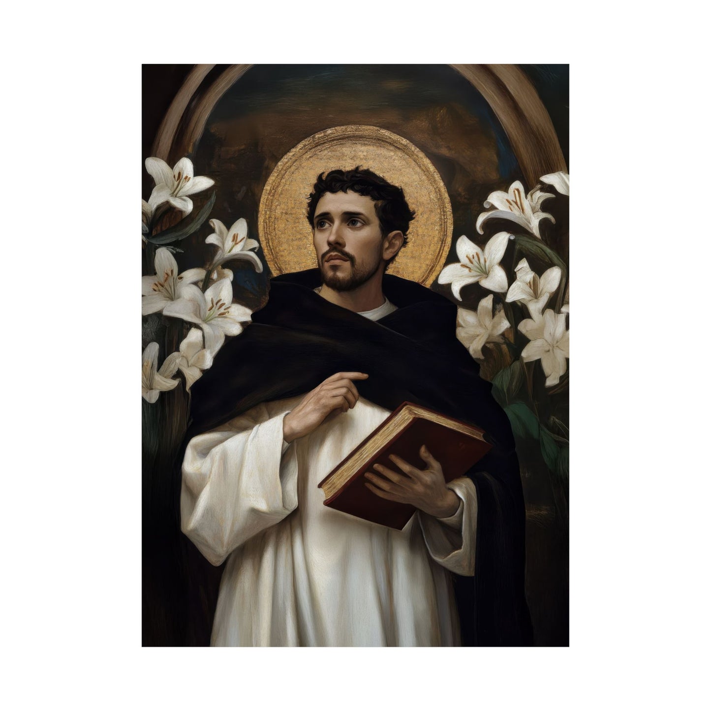 Saint Dominic - Sanctified Souls Print - Multiple Sizes - Premium Posters - Catholic Art - Christian Home Decor Artwork