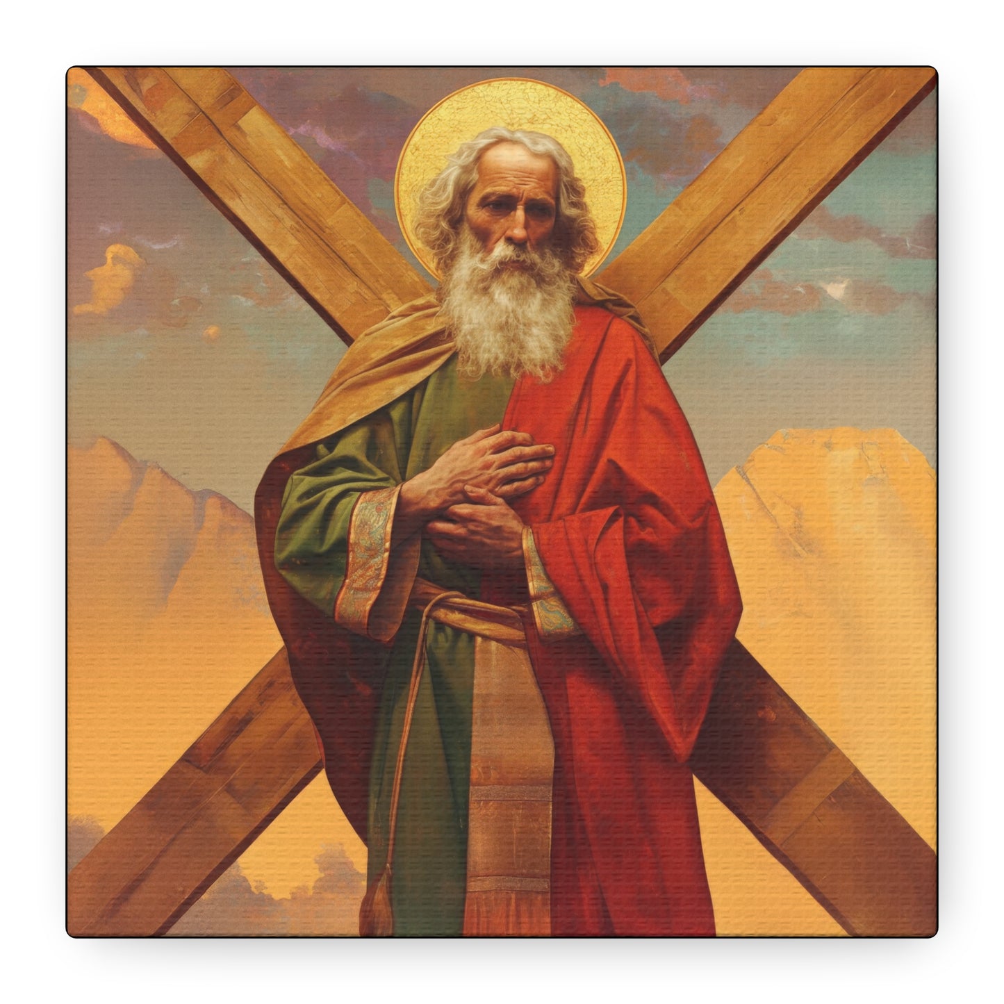Saint Andrew the Apostle - Gallery Wrapped Canvas - Print - Religious Art for your Home - Catholic