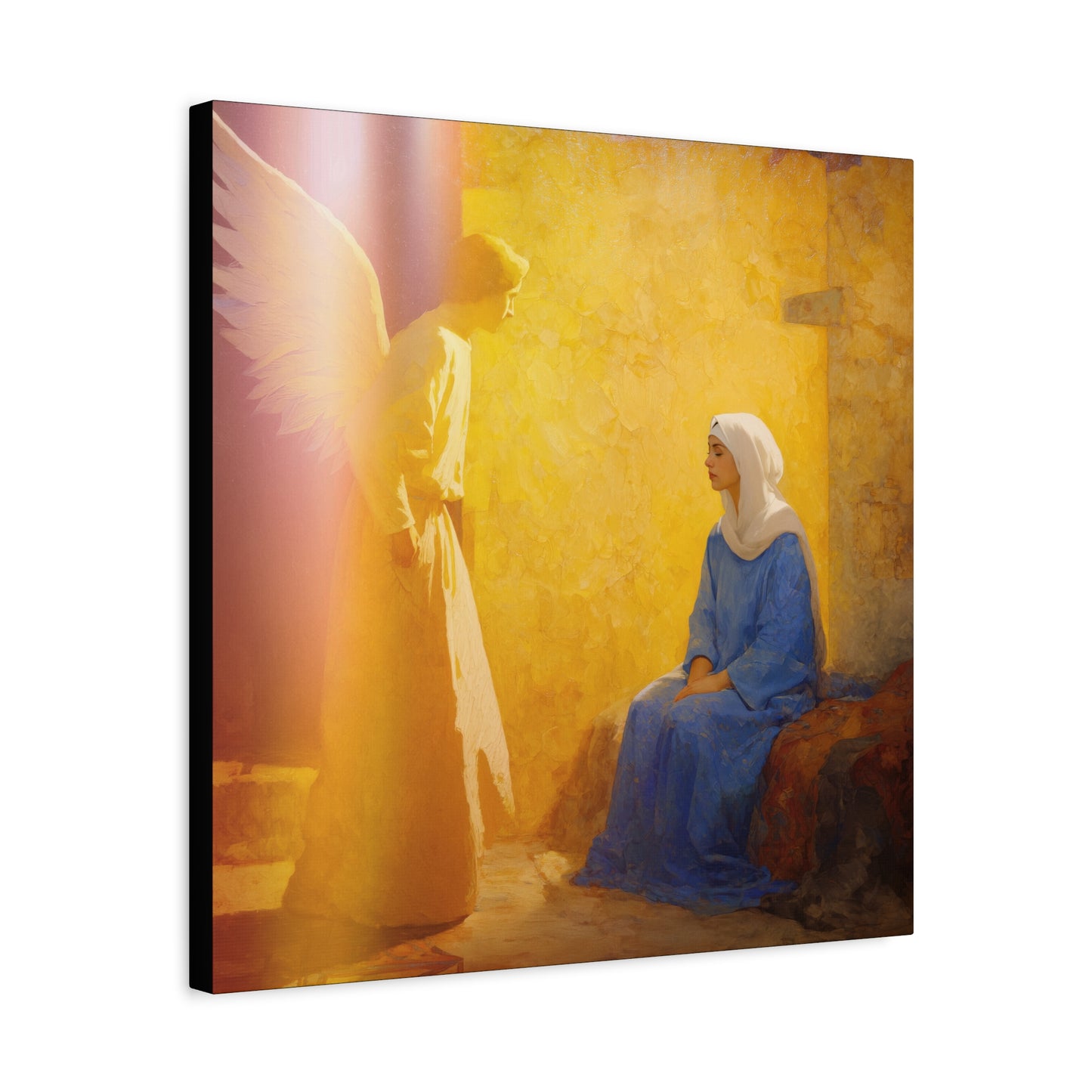 Mary's Yes - Quiet Fiat - Mother Mary - Marian Art - Gallery Wrapped Canvas - Print - Catholic Art Print