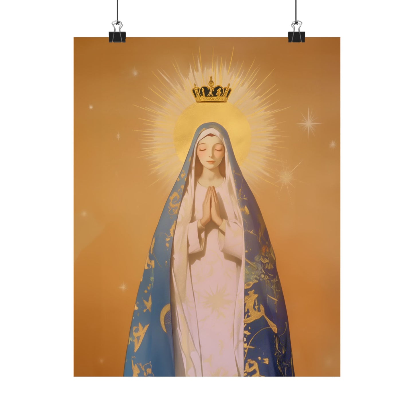 Eternal Glory : Mary's Coronation in Heaven - Sanctified Souls Print - Multiple Sizes - Premium Posters - Catholic Art - Christian