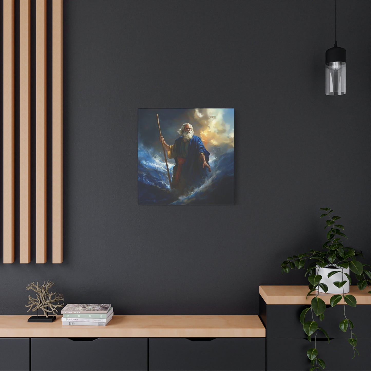Moses Before the Trembling Sea - Gallery Wrapped Canvas - Print - Religious Art for your Home - Catholic Art