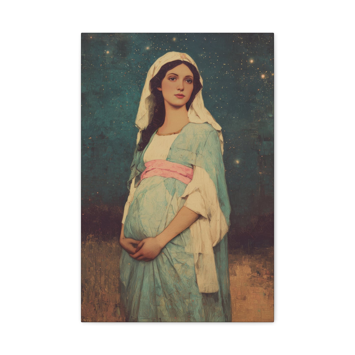 Our Lady of 'O' - Our Lady of Expectation - Mother Mary - Marian Art - Gallery Wrapped Canvas - Print - Catholic Art Print