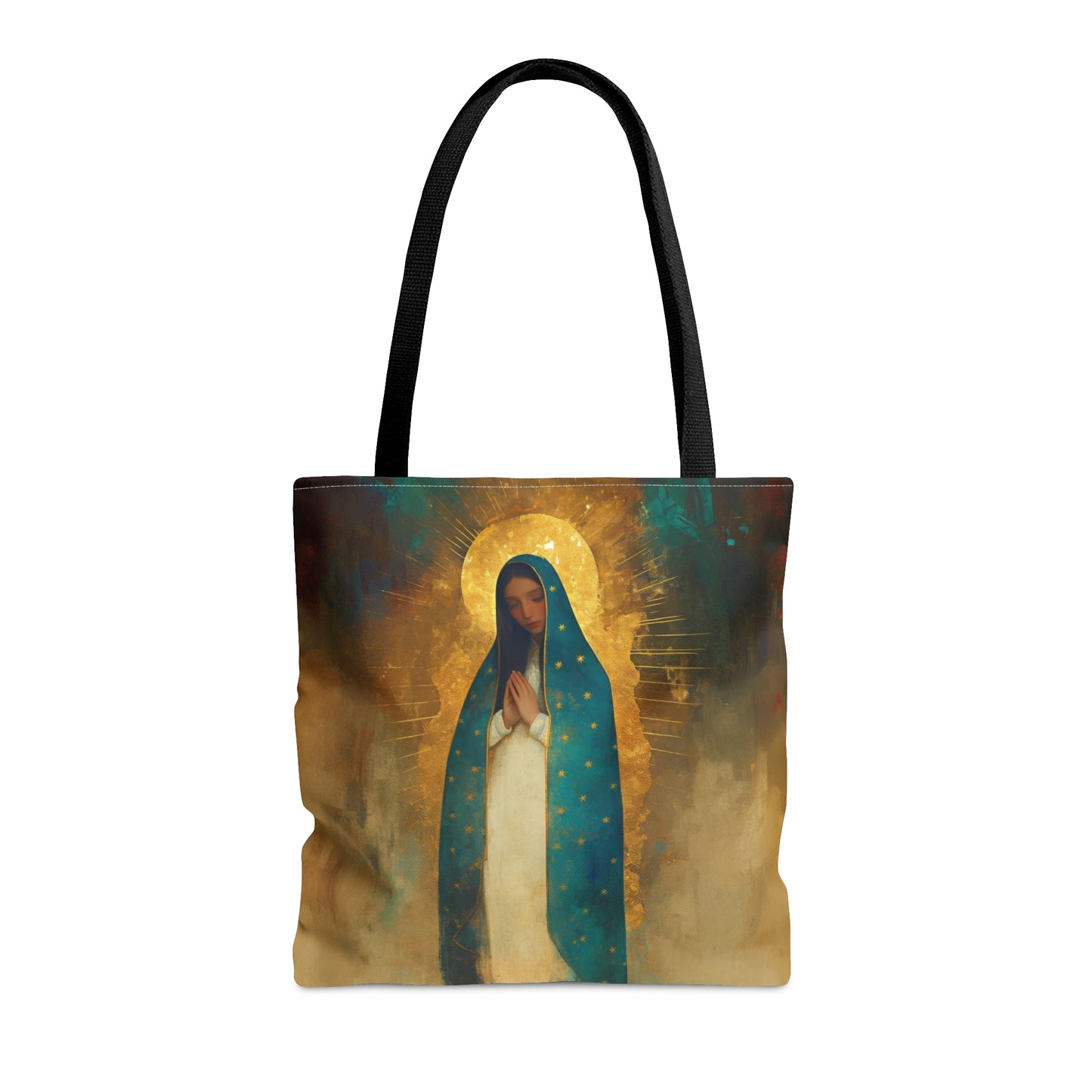 Flower of the new World - Our Lady of Guadalupe Tote Bag - Large Medium Small Faith Art Bag - Catholic Faith Purse - Double Sided