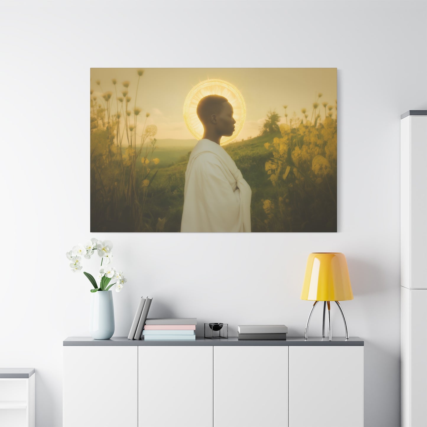 Saint Charles Lwanga -  Museum Wrapped Canvas - Sanctified Souls Print - Religious Art for your Home - Catholic Patron Saint Art