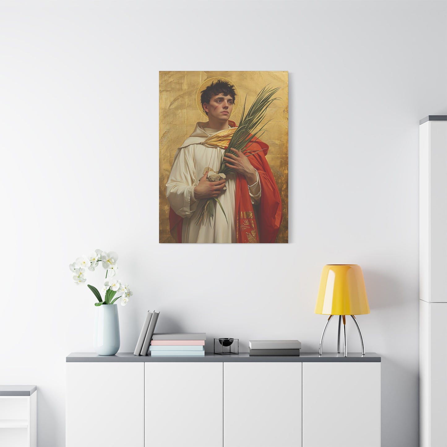 Saint Stephen - Museum Wrapped Canvas - Sanctified Souls Print - Religious Art for your Home