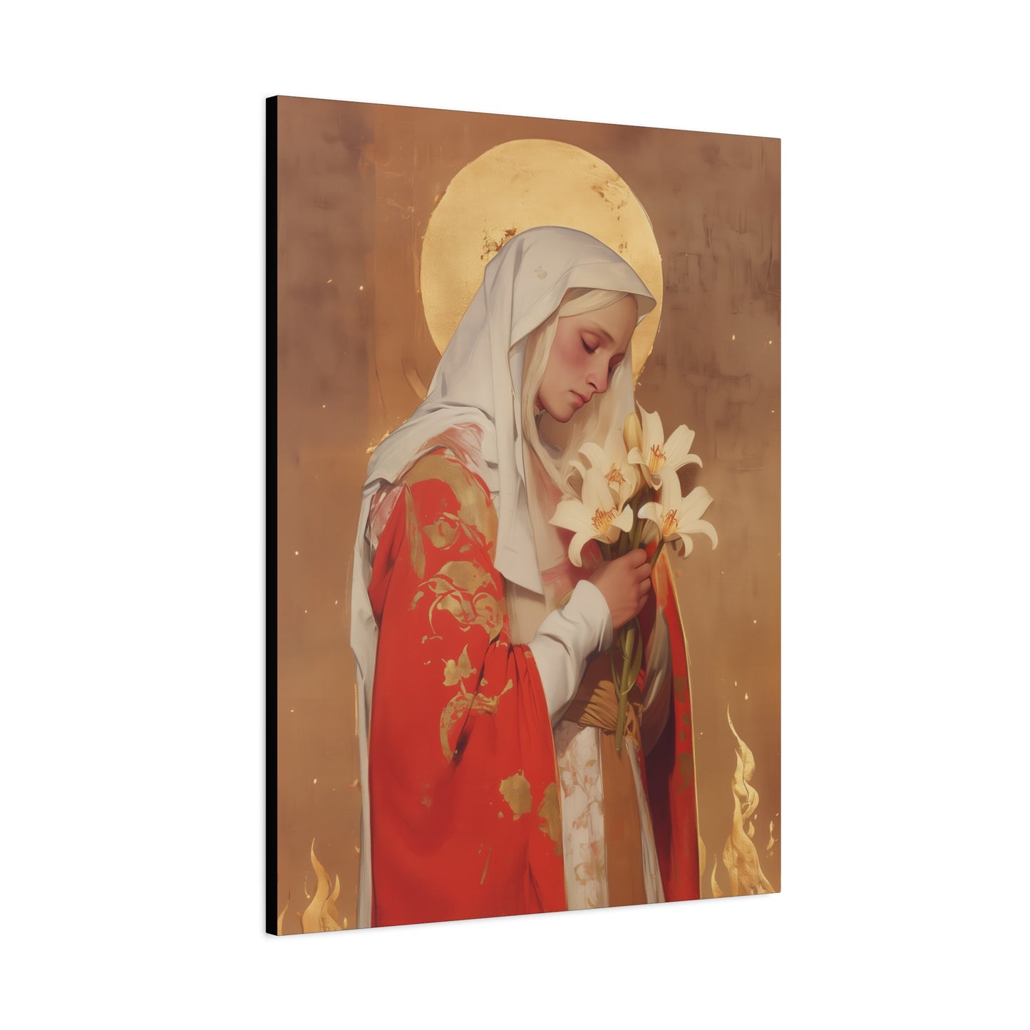Saint Faith of Agen - Gallery Wrapped Canvas - Print - Religious Art for your Home - Catholic Art
