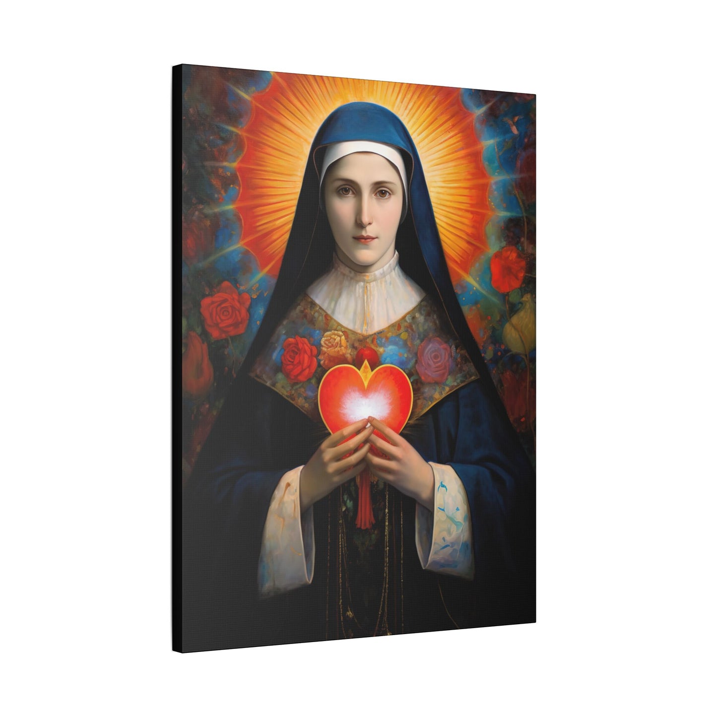 Saint Jane Frances de Chantal Canvas Print - Multiple Sizes - Catholic Home art - Museum Wrapped Canvas - Sanctified Souls Print