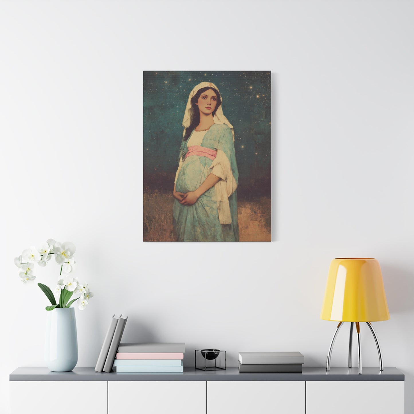 Our Lady of 'O' - Our Lady of Expectation - Mother Mary - Marian Art - Gallery Wrapped Canvas - Print - Catholic Art Print