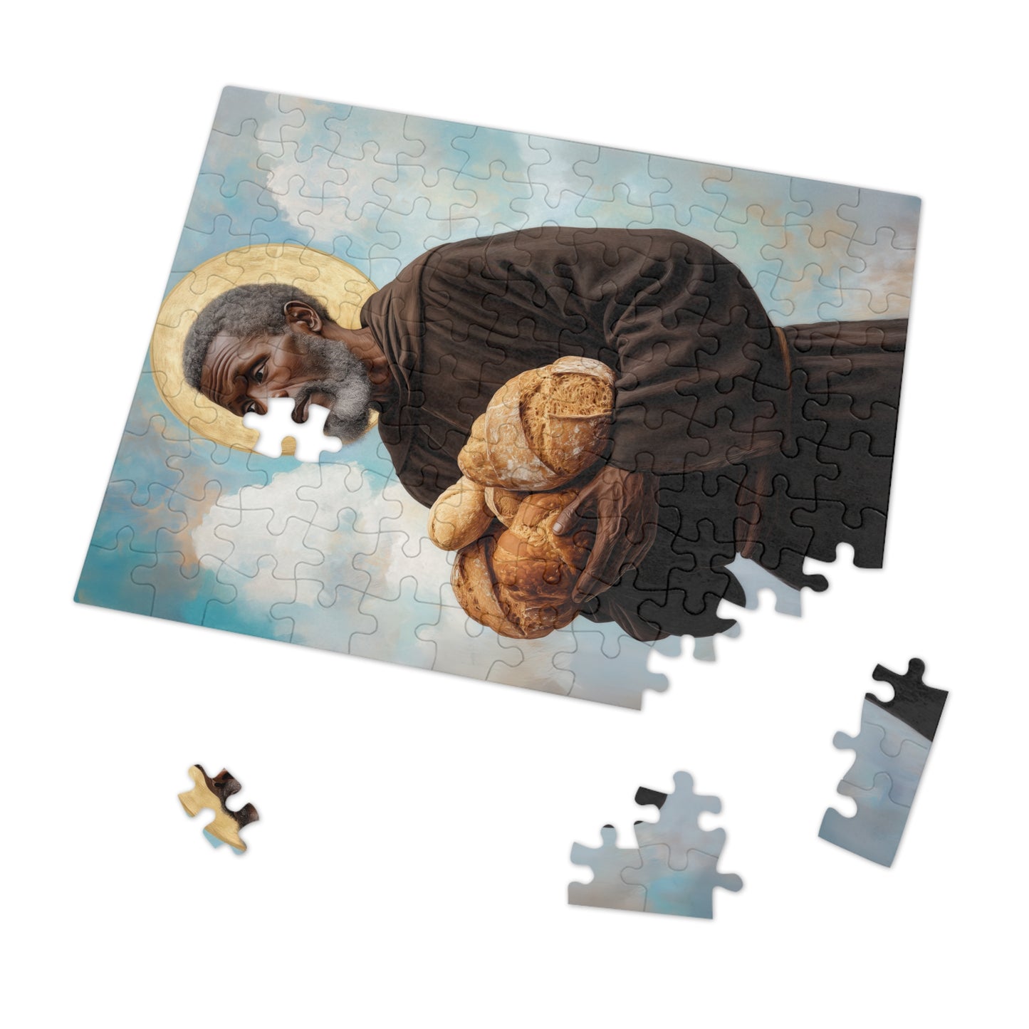 Saint Benedict the Moor - Puzzle and Keepsake Tin - Religious Jigsaw Puzzle (30, 110, 252, 500,1000-Piece) - Religious Puzzle