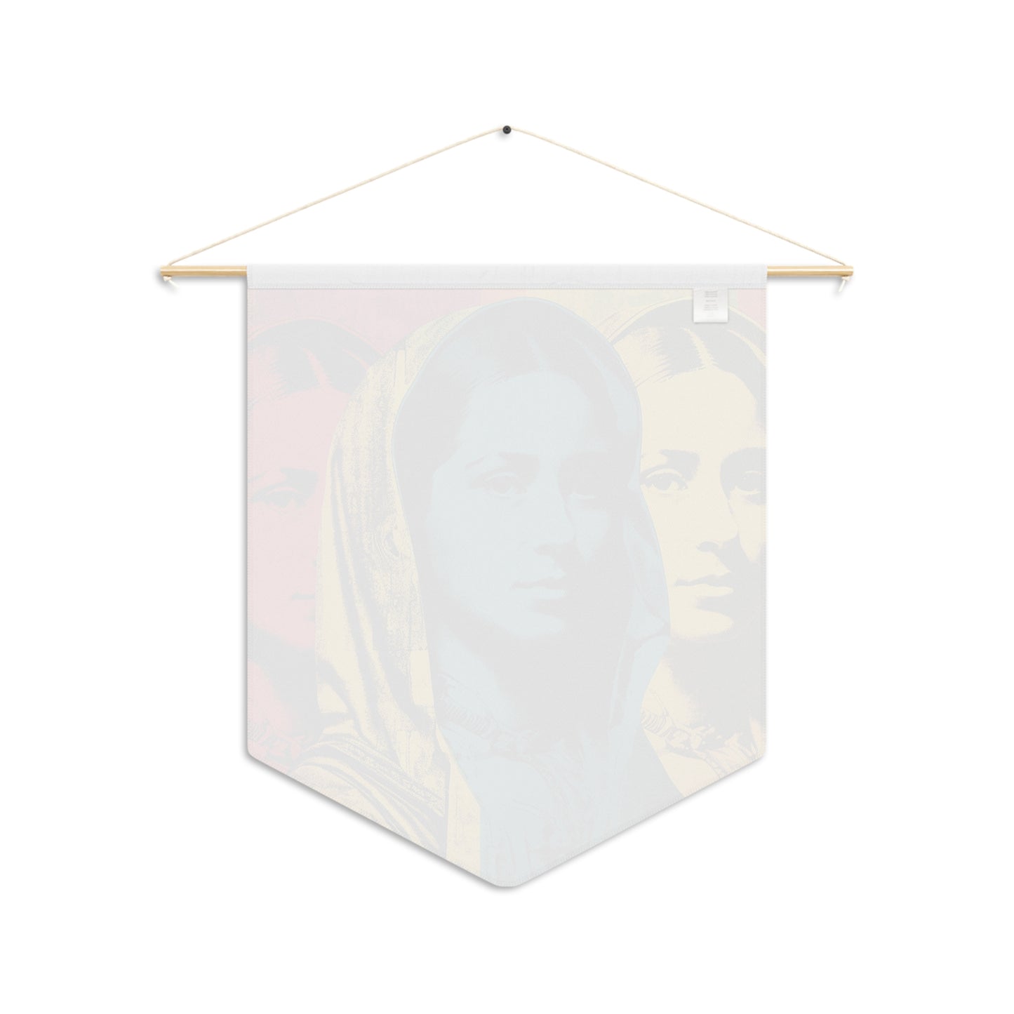 Our Lady of Guadalupe Wall Banner / Wall Hanging - Prayer room art - Catholic Home Art - Large Saint Art - 18" x 21" - Collage Pop Art
