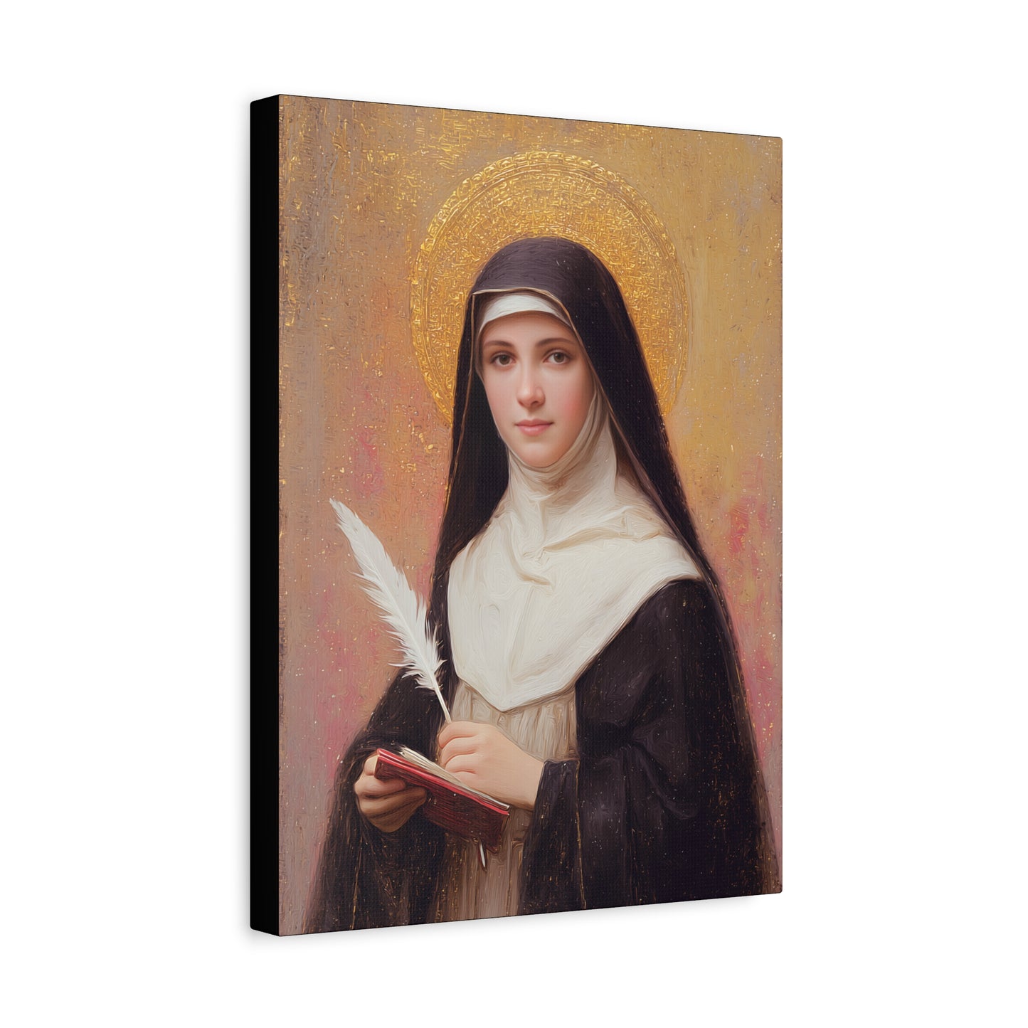Saint Mechtildis / Mechtide of Hefta / Mechthild of Hackeborn - Gallery Wrapped Canvas - Print - Religious Art for your Home - Catholic Art