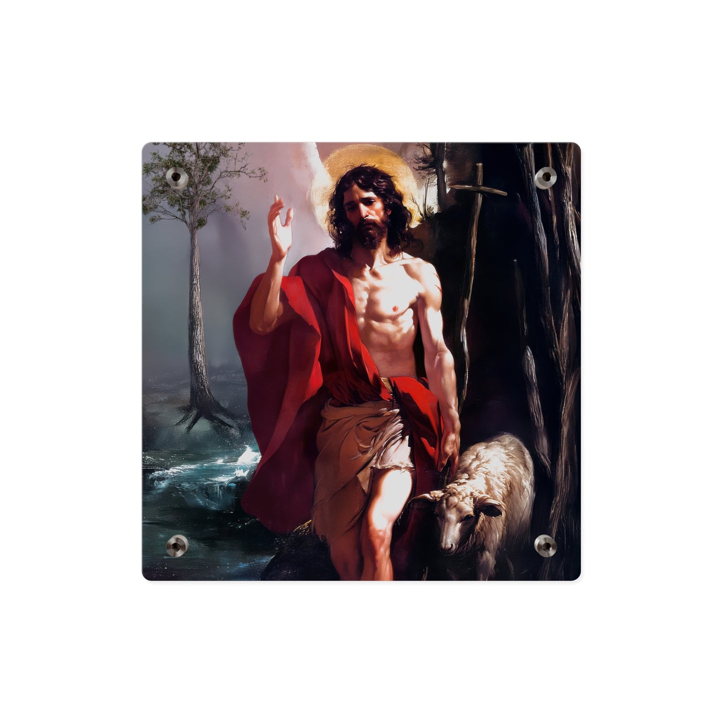 Saint John the Baptist  Wall Art Panel - Ready to Hang Acrylic Print - Catholic Saint Art - Patron Saint Print - No Frame needed