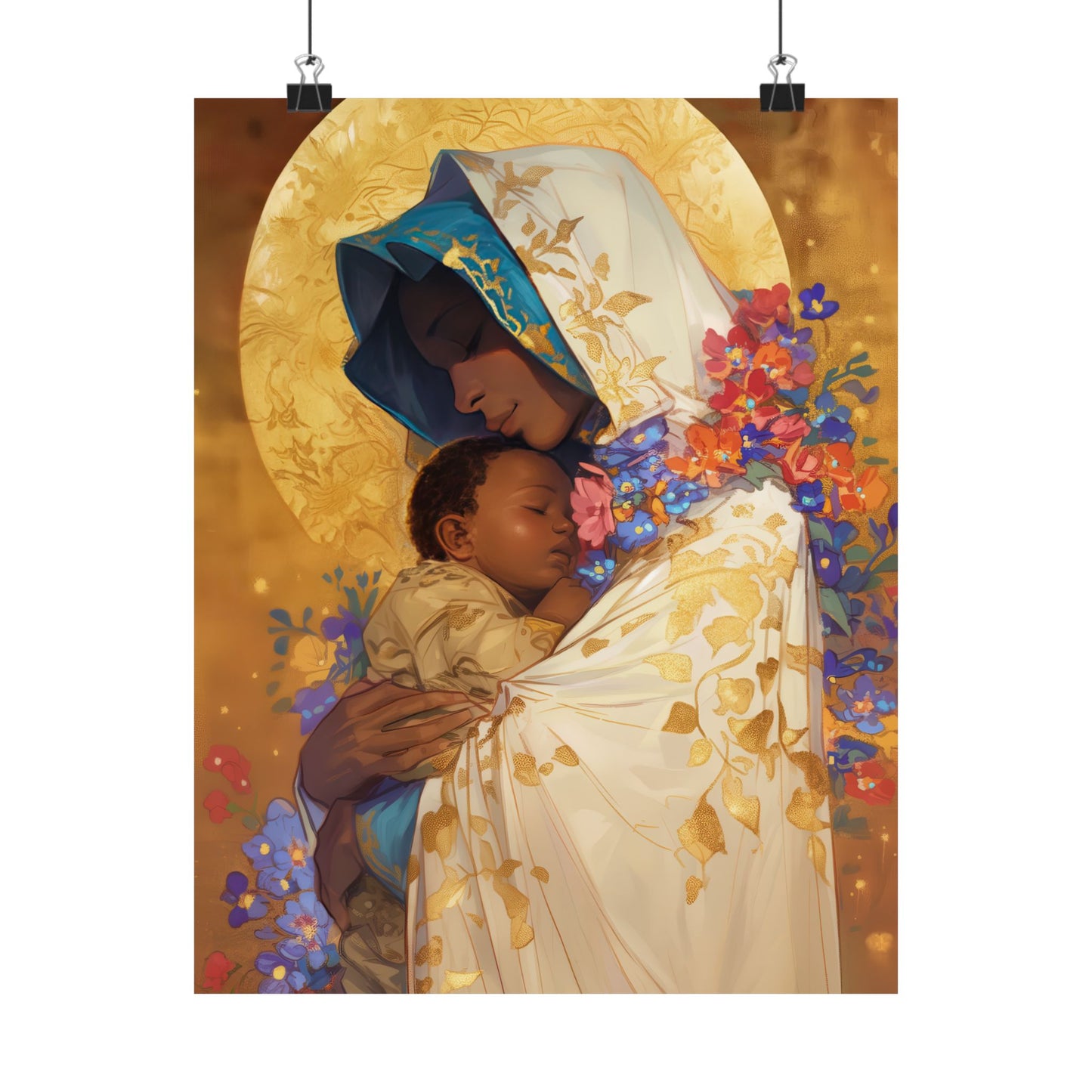 Divine Radiance- Our Lady of Kibeho's Blessing - Sanctified Souls Print - Multiple Sizes - Premium Posters - Catholic Art - Christian