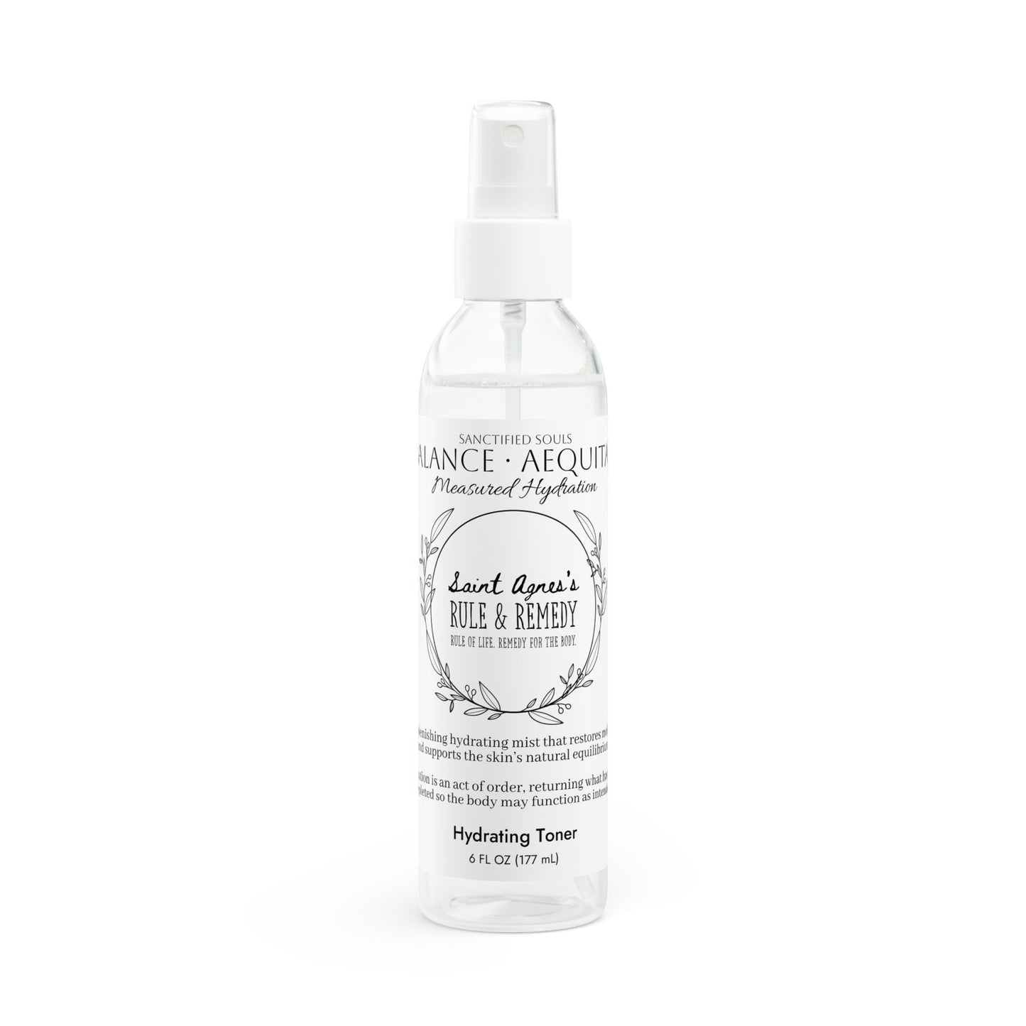 Saint Agnes's Rule & Remedy - Balance · Aequitas - Measured Hydration - Hydrating Toner, 6 fl. oz. (177 ml)
