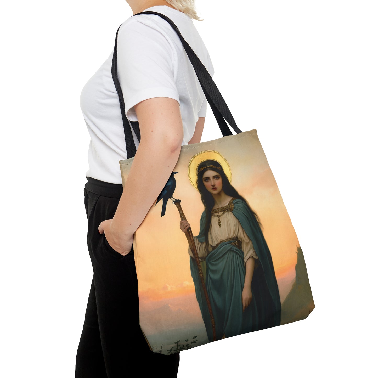 Saint Oda Tote Bag - Large Medium Small Faith Art Bag - Catholic Faith Purse - Religious - Prayer Bag - Devotional Purse