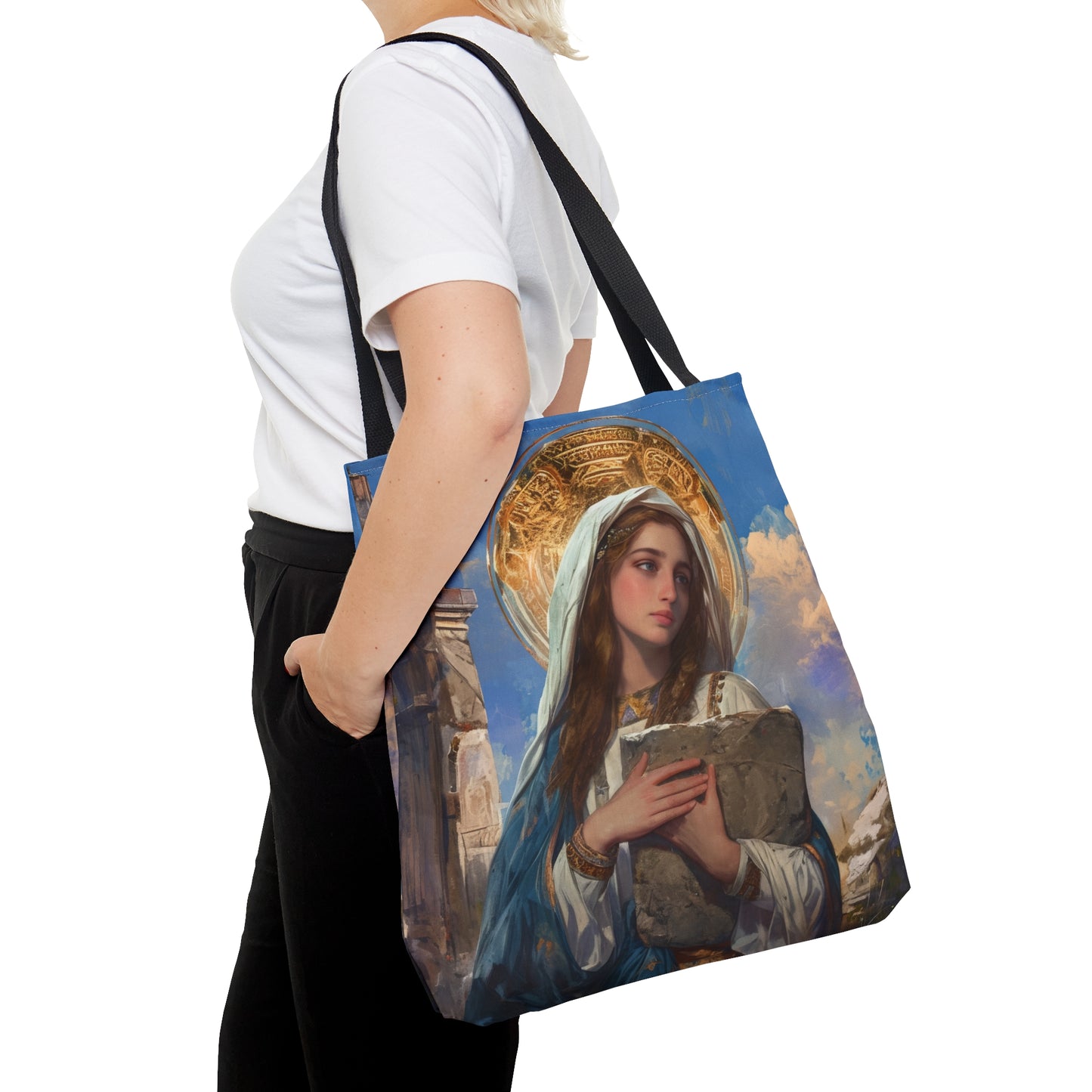 Saint Euphrasia of Constantinople Tote Bag - Large Medium Small Faith Art Bag - Catholic Faith Art purse - Double Sided