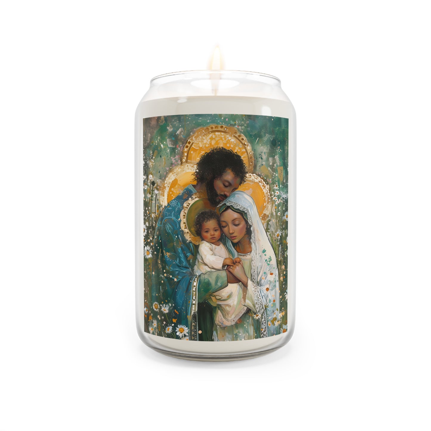 Sacred Sanctuary - Mary, Joseph, and the Infant Jesus Candle  - Scented Prayer Candle, 13.75oz - Religious Prayer Candle - Holy Family
