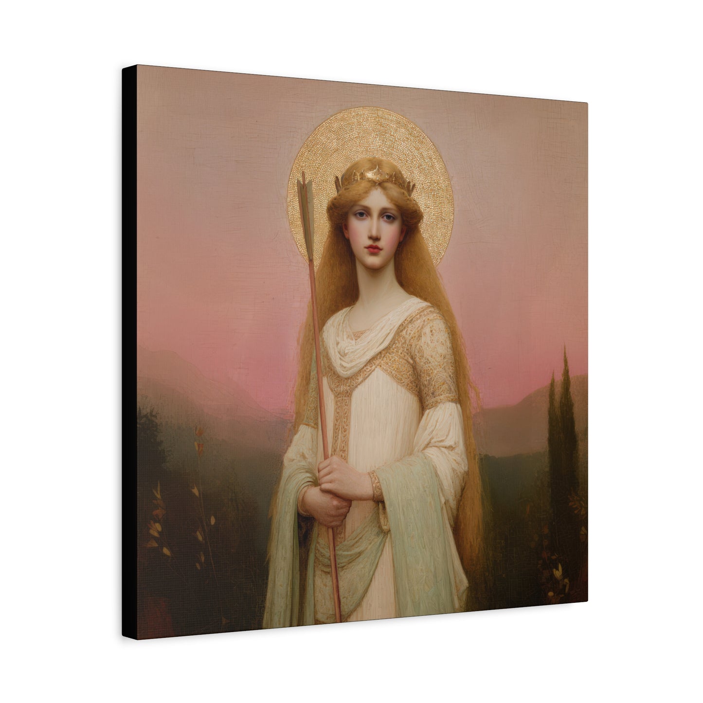 Saint Ursula -  Museum Wrapped Canvas - Sanctified Souls Print - Religious Art for your Home - Catholic Patron Saint Art