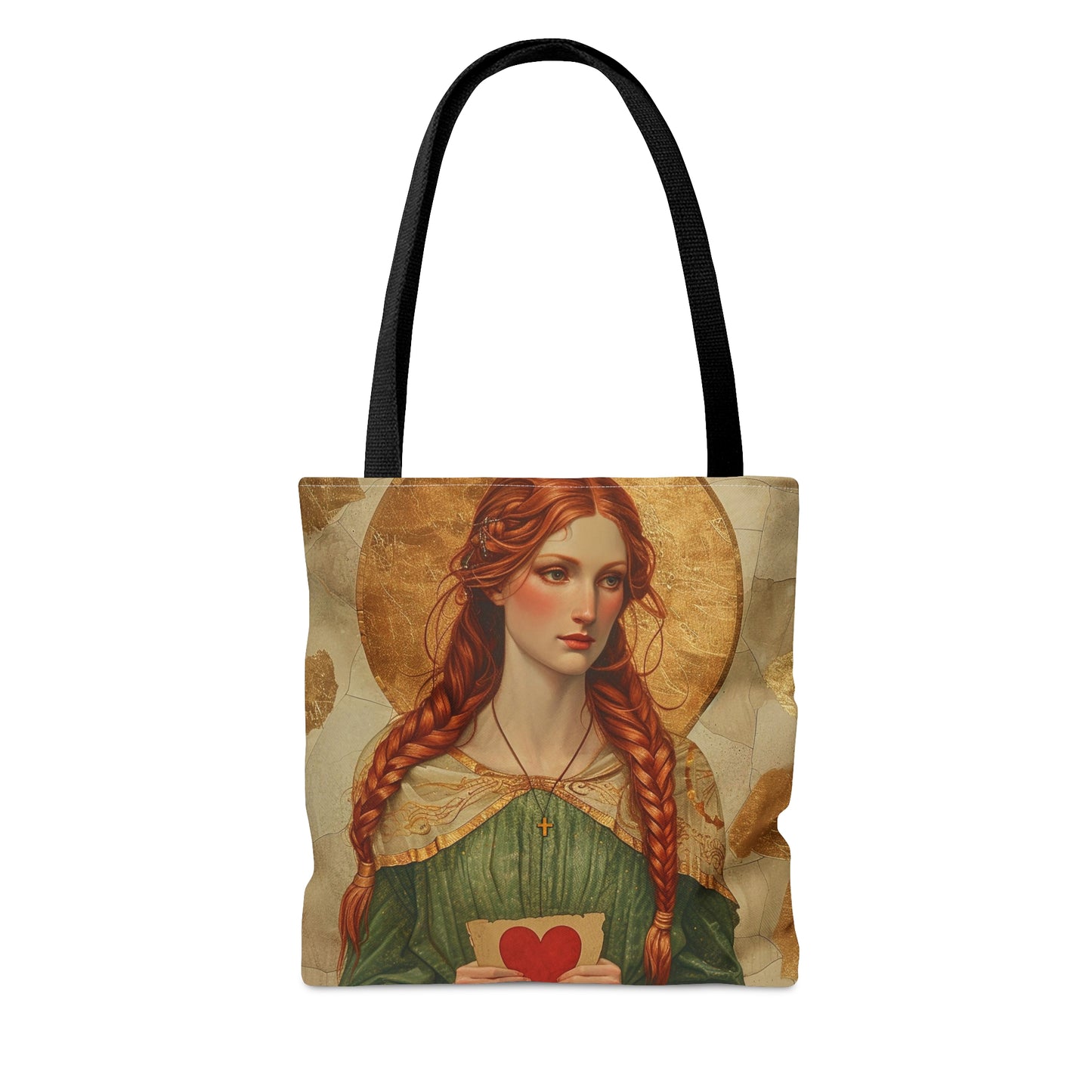 Saint Dwynwen Tote Bag - Three sizes - Large Medium Small Faith Art Bag - Catholic purse - Double Sided - Patron Saint Art
