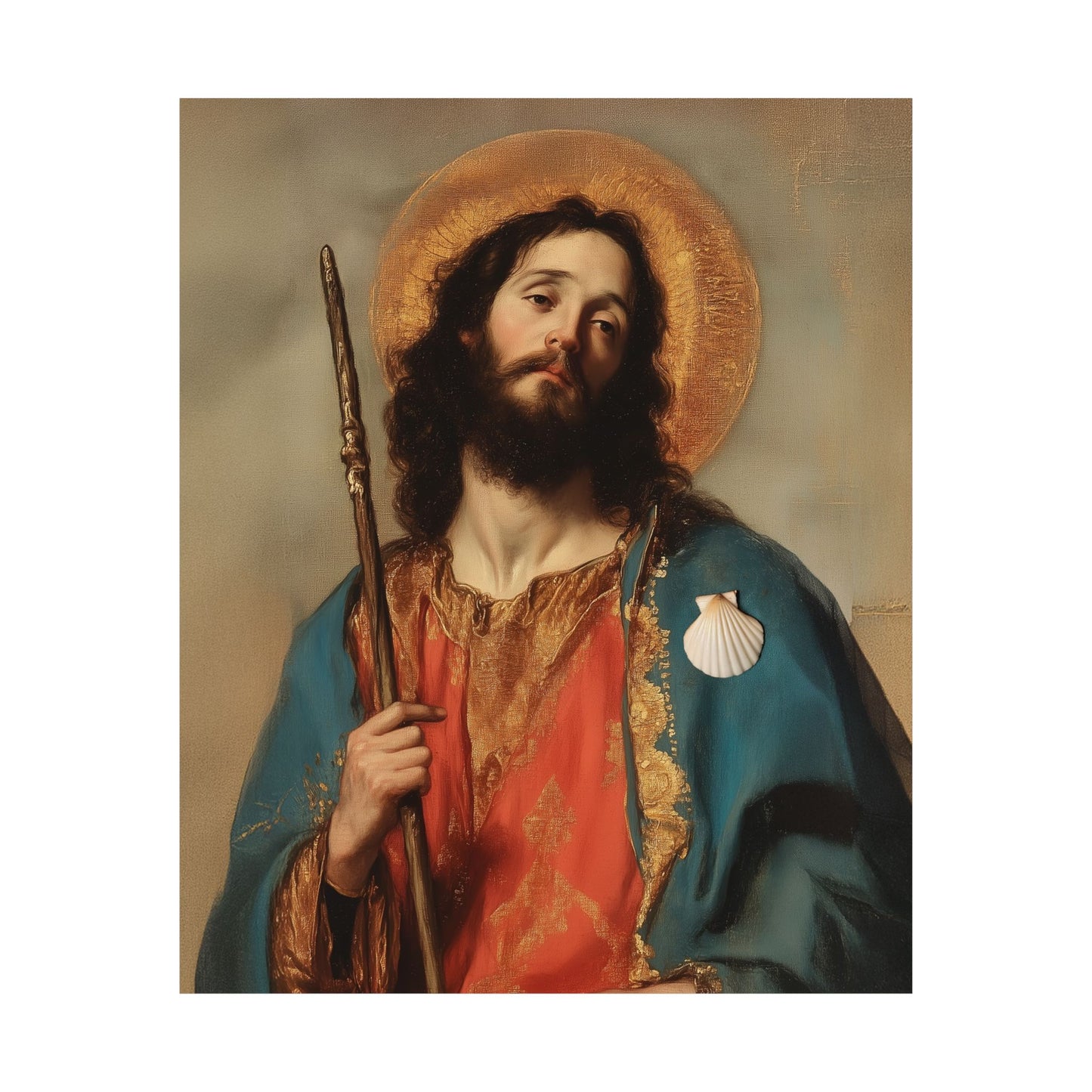 Saint James the Greater - Apostle - Sanctified Souls Print - Multiple Sizes - Premium Posters - Catholic Art - Christian Home Decor Artwork