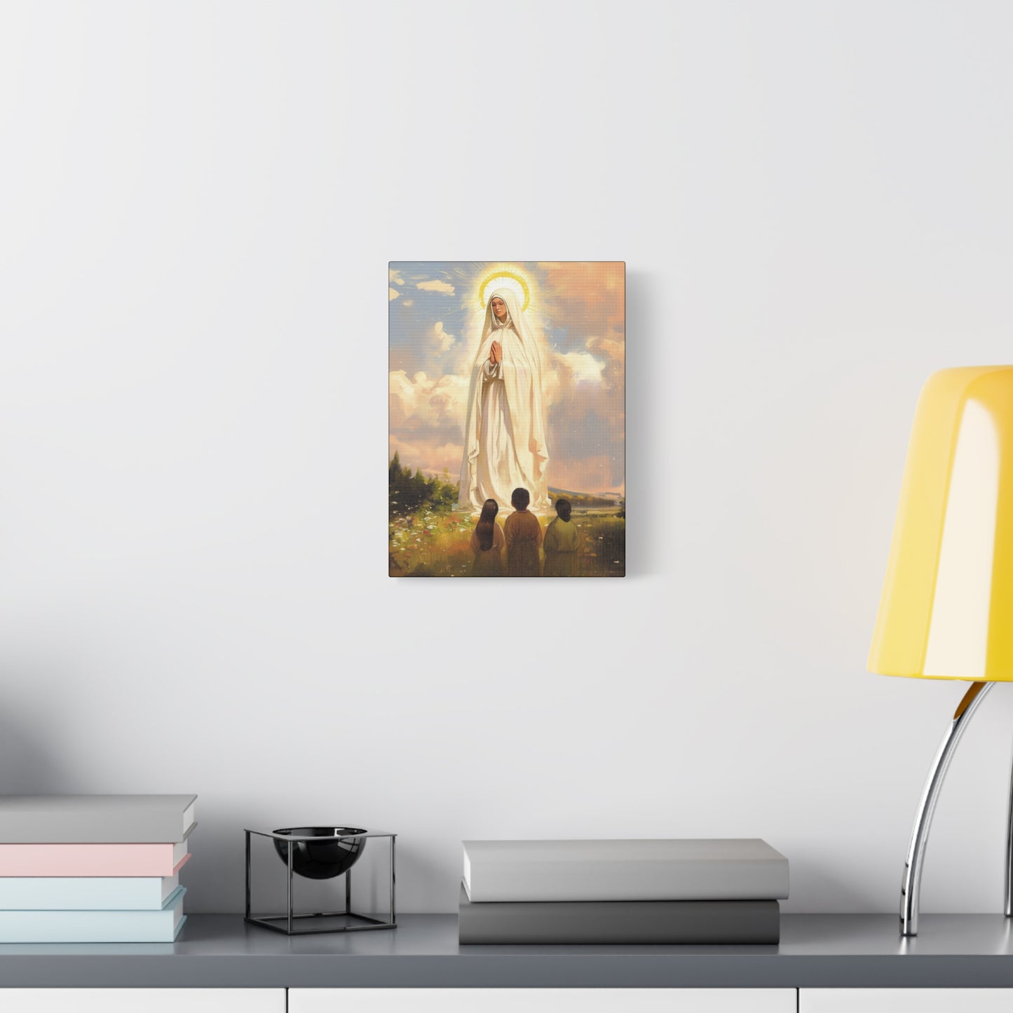 Our Lady of Fátima - Gallery Wrapped Canvas - Print - Religious Art for your Home - Catholic art print - prayer room art