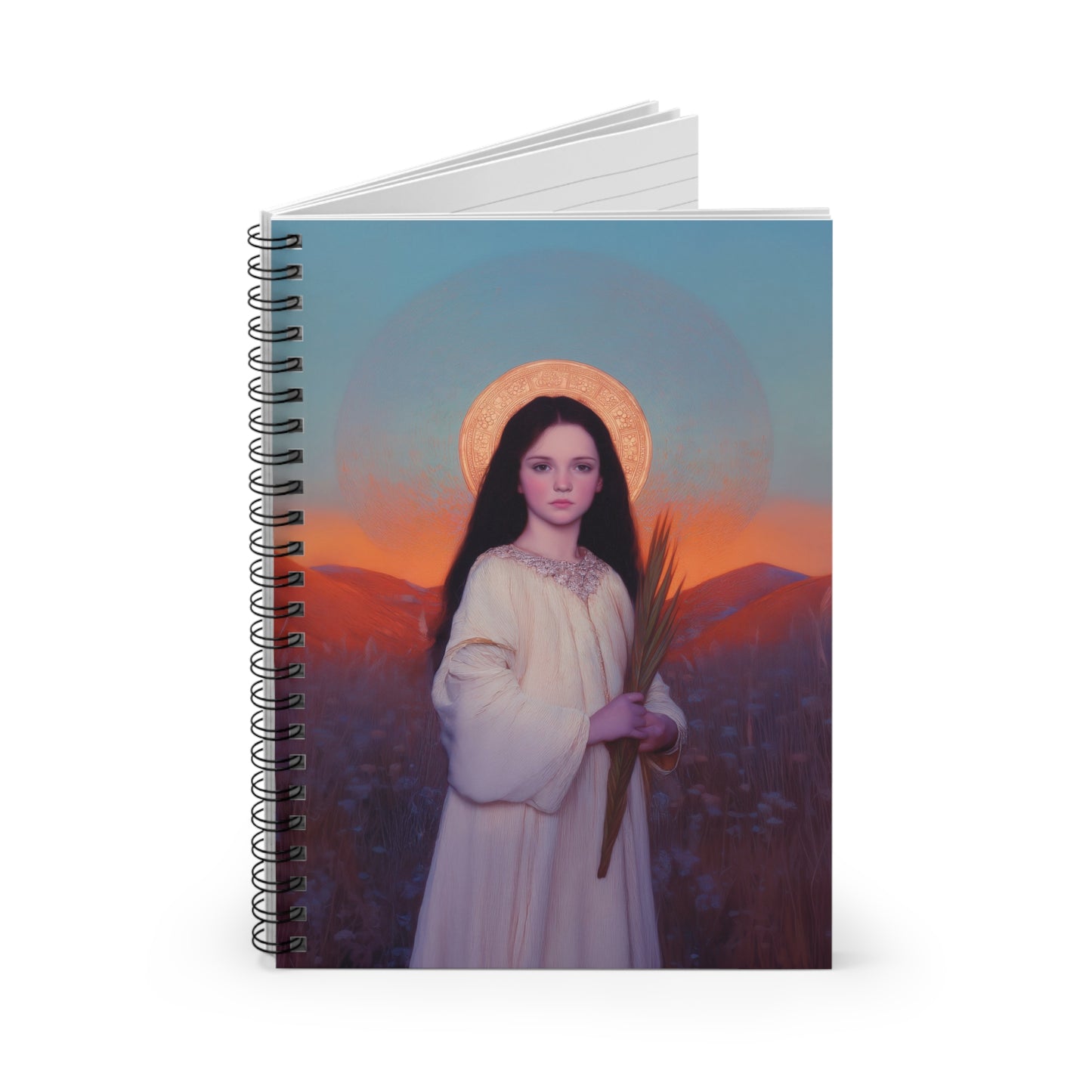 Saint Hope - Sanctified Souls Art - Religious Based Notebook - Spiral Notebook - Prayer journal - Martyr of the Church