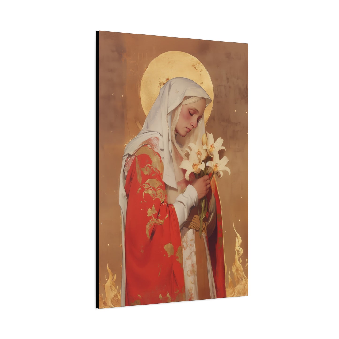 Saint Faith of Agen - Gallery Wrapped Canvas - Print - Religious Art for your Home - Catholic Art