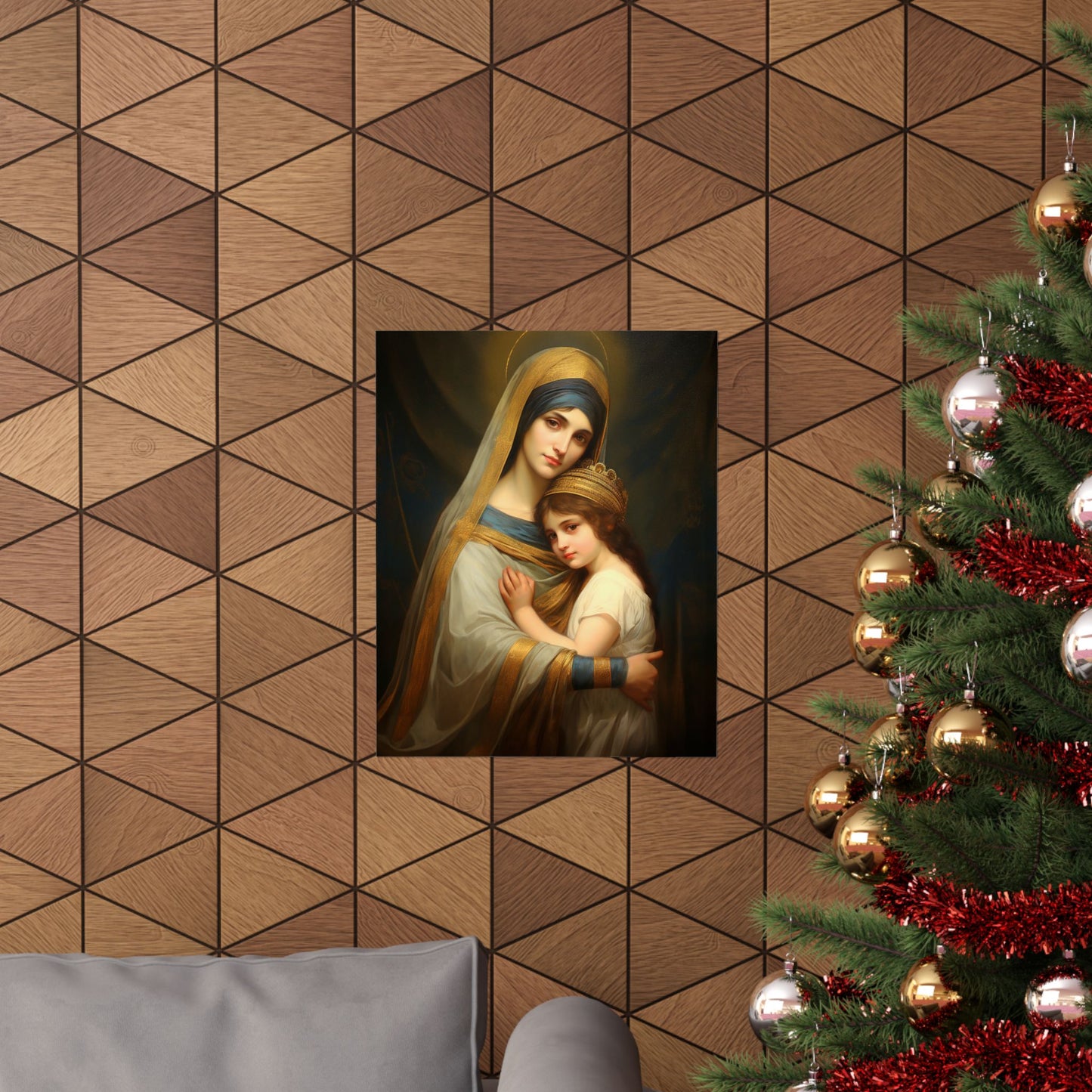 Saint Anne mother to Mary the Blessed Virgin - Sanctified Souls Print - Multiple Sizes - Premium Matte Vertical Posters
