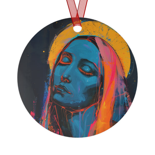 Mary, Mother of God - Mother of Eternal Wisdom Metal Ornament - Religious Holiday Christmas Ornament and Keepsake - Catholic Keepsake